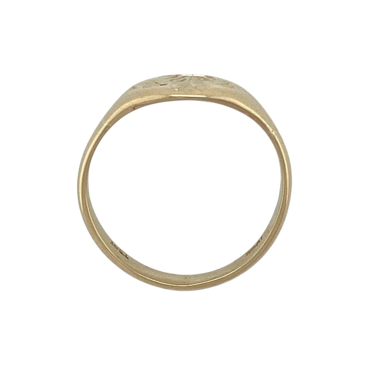 18ct Gold Welsh Three Feathers Oval Signet Ring