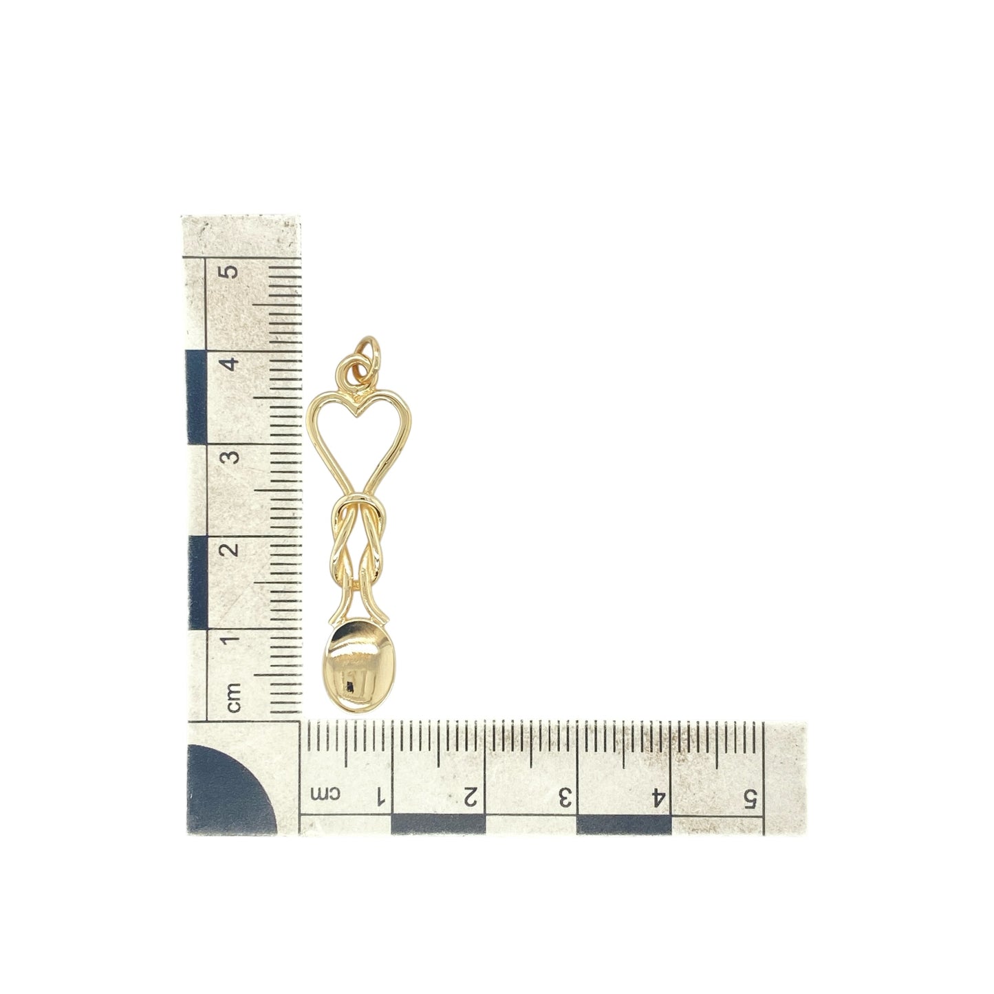 9ct Gold Welsh Lovespoon Heart Pendant