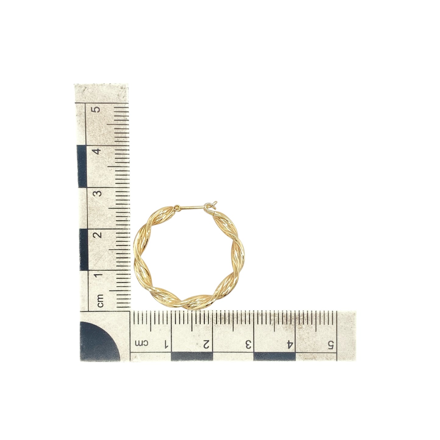 9ct Gold Twisted Hoop Creole Earrings