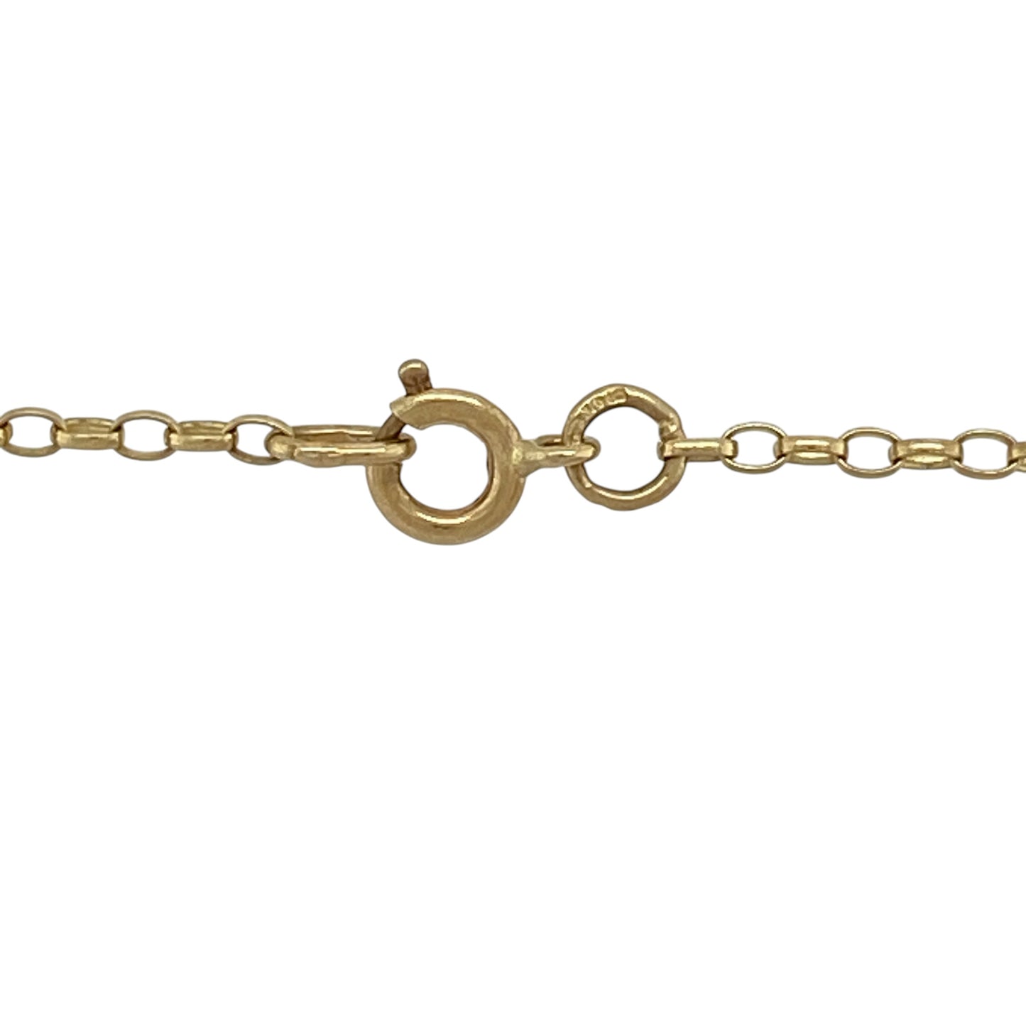9ct Gold Swirl Square 16" Necklace