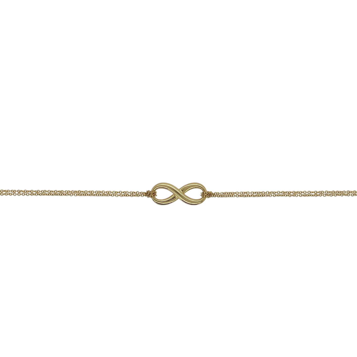 18ct Gold 7" Innity Tiffany & Co Style Bracelet