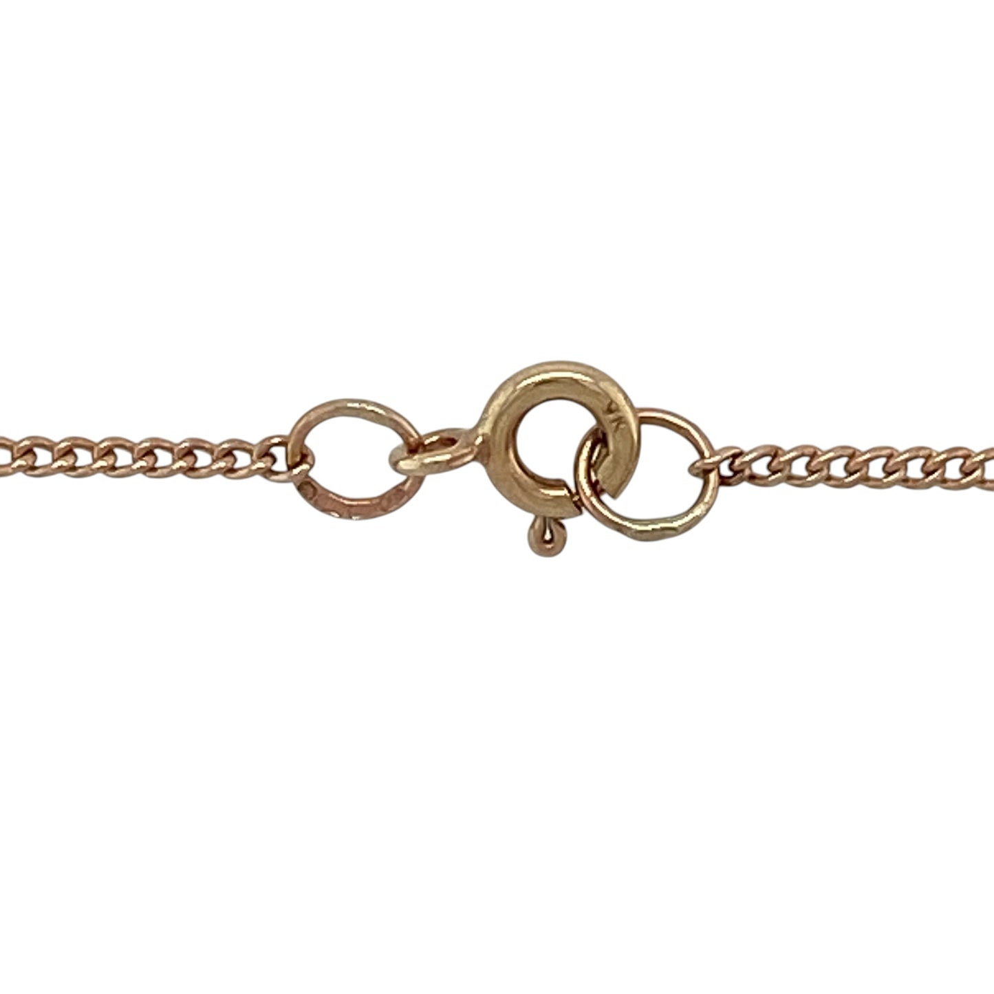 9ct Gold Diamond & Morganite 18" Necklace
