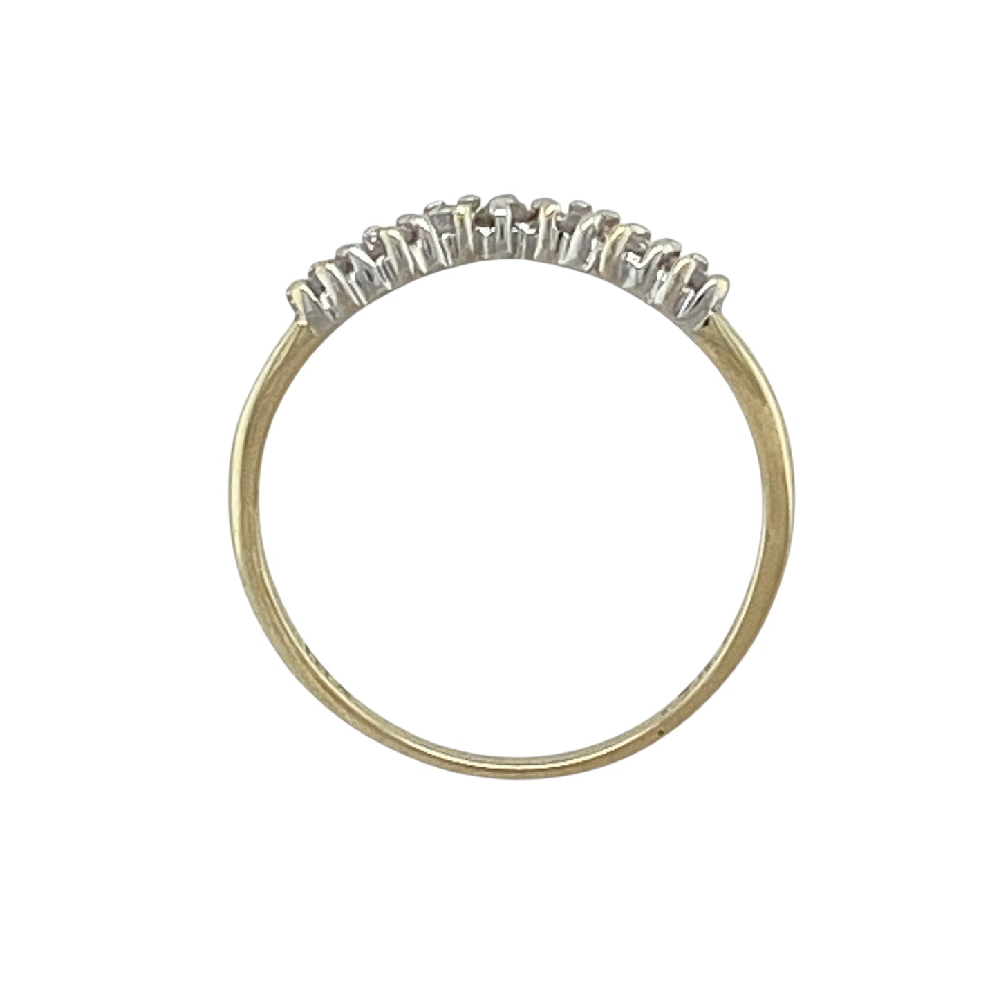 9ct Gold & Diamond Wishbone Ring