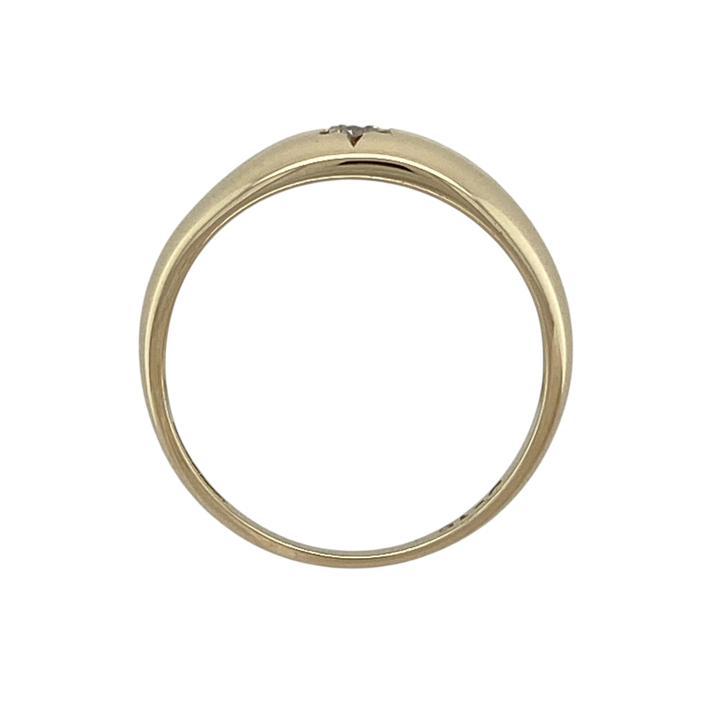 9ct Gold & Diamond Solitaire Band Ring