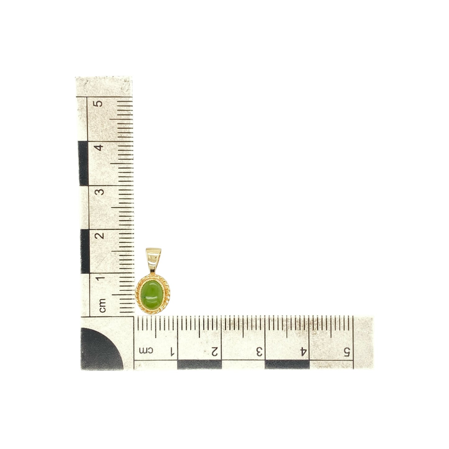 9ct Gold & Green Stone Pendant