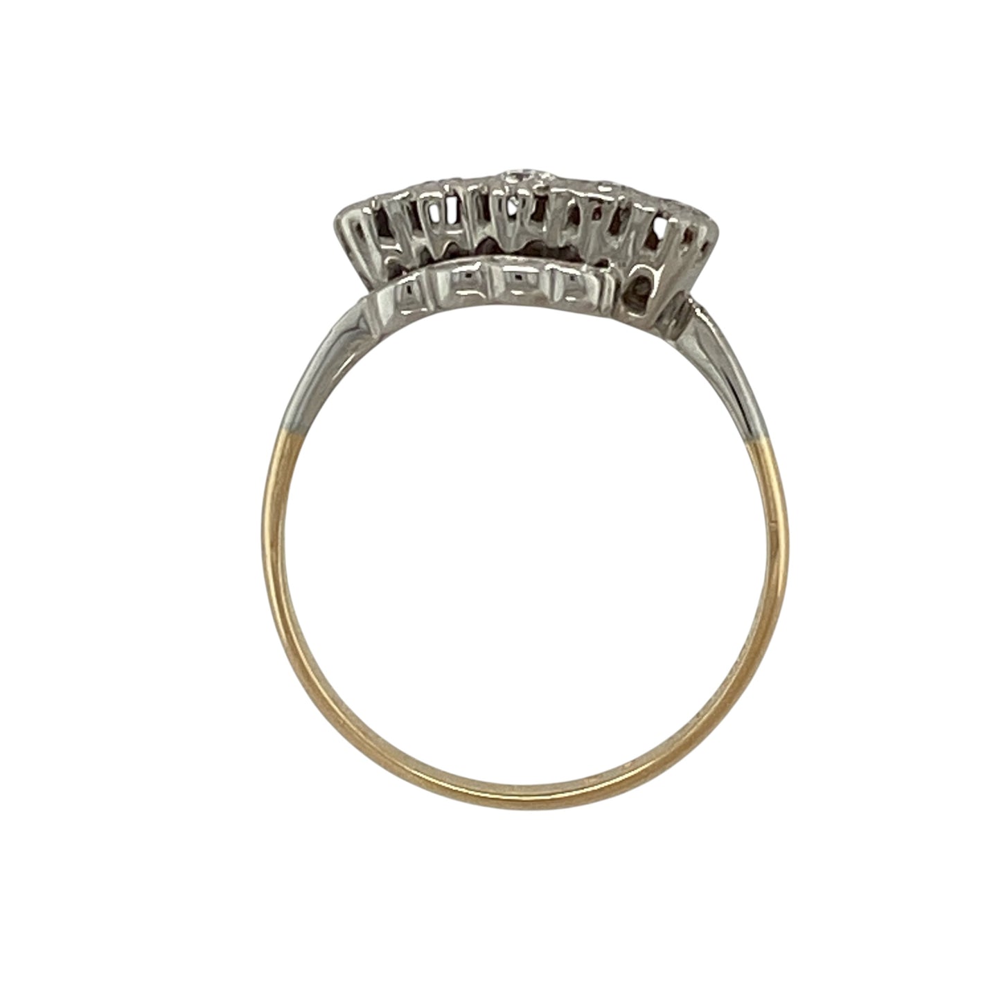 18ct Gold & Platinum Diamond Five Stone Twist Ring