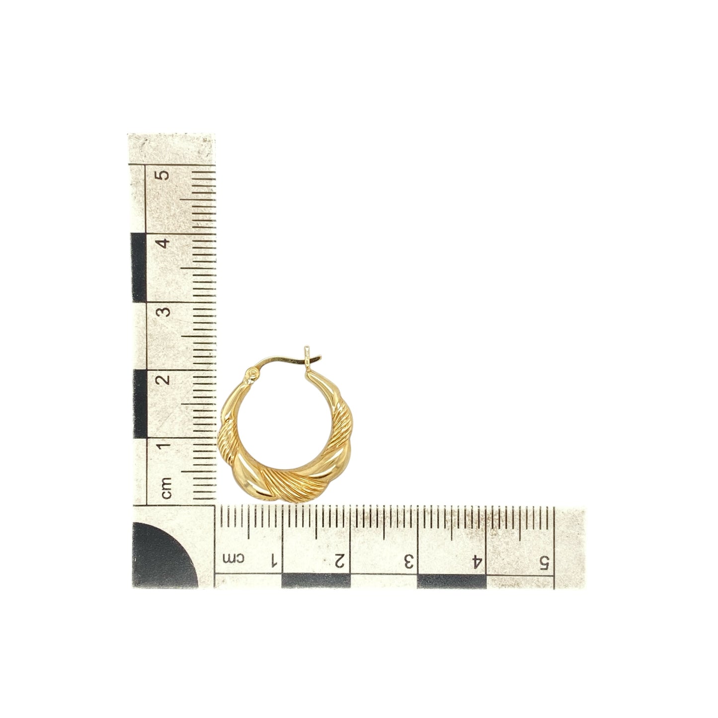 9ct Gold Twisted Hoop Creole Earrings