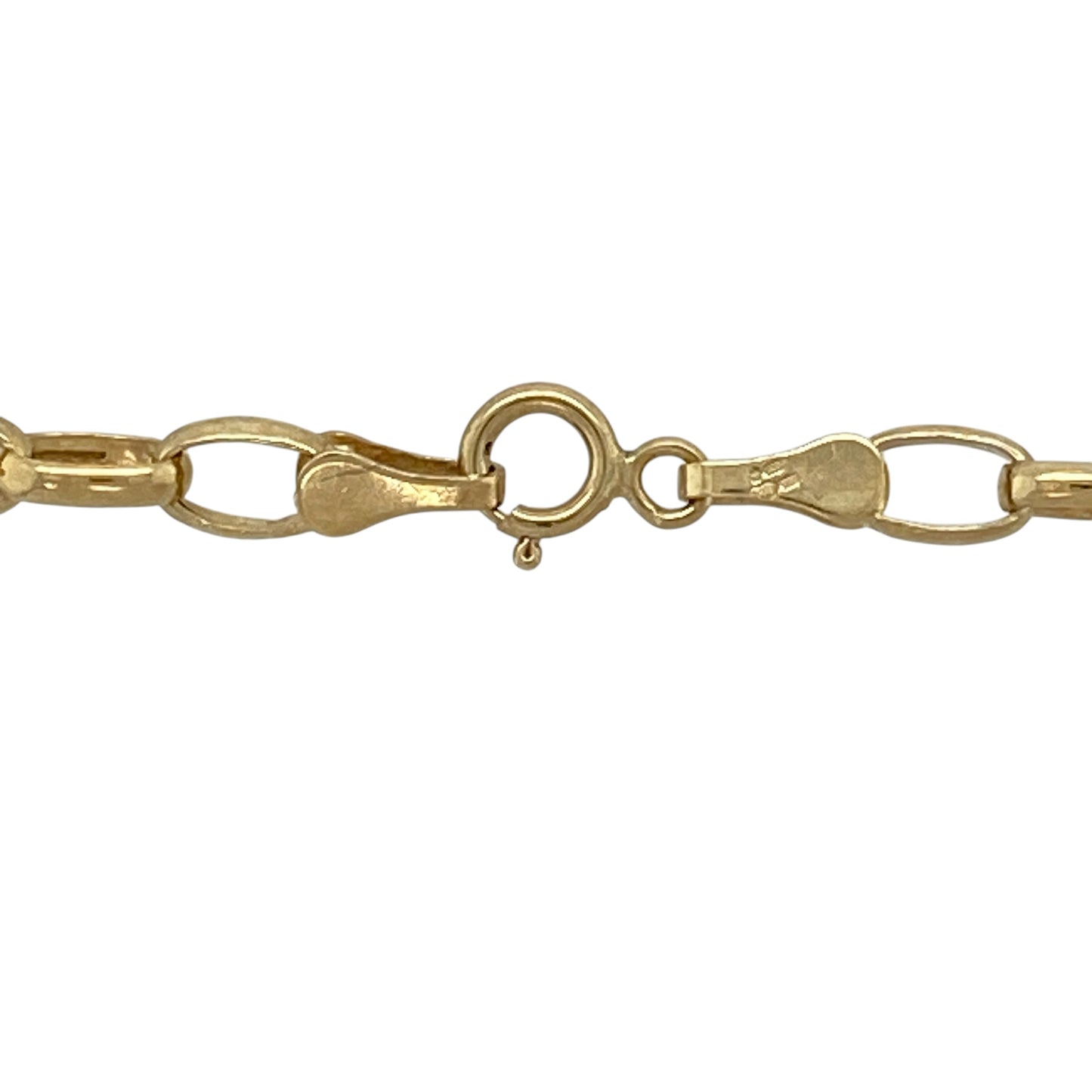 9ct Gold & Blue Enamel Cross 22" Necklace