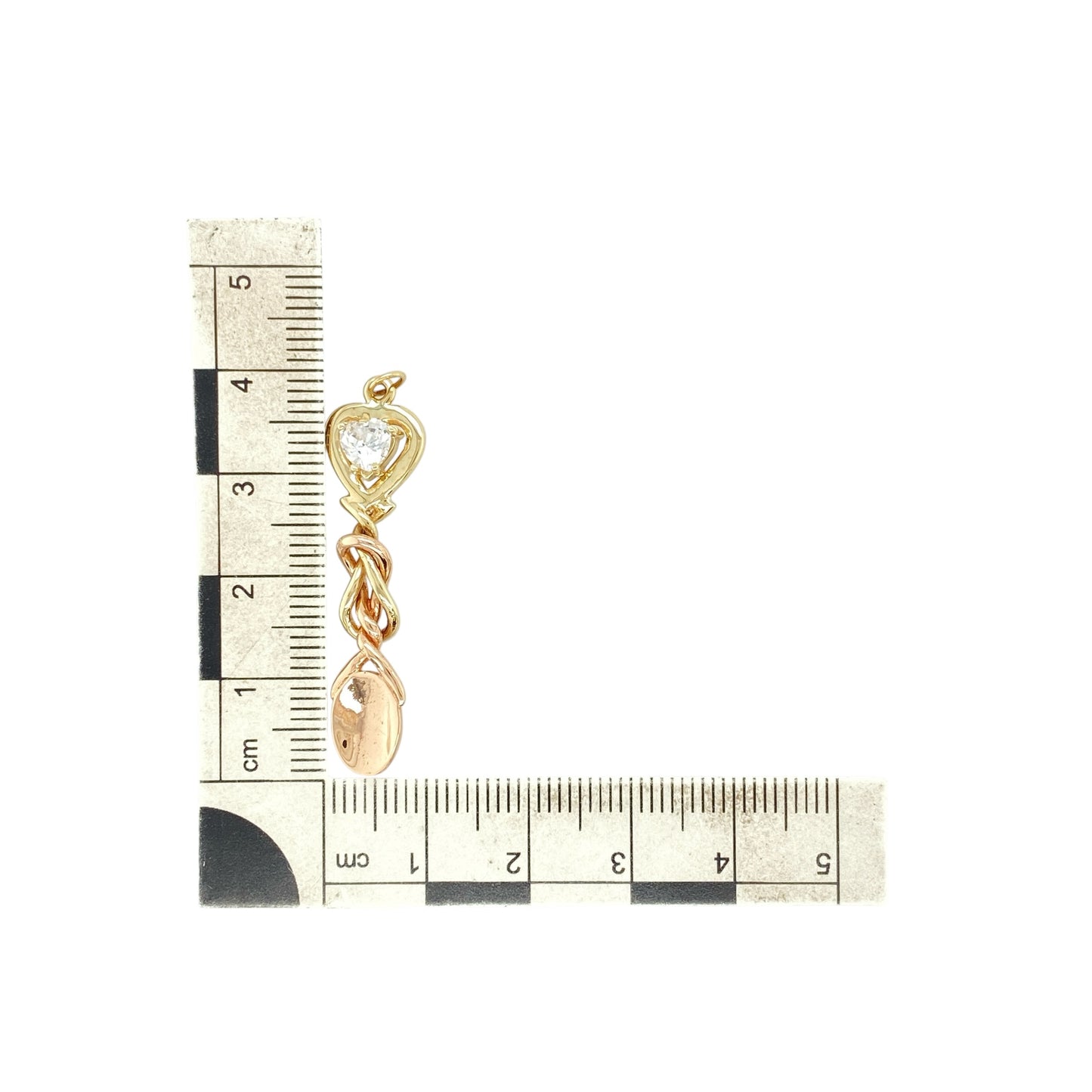 9ct Gold & Cubic Zirconia Heart Clogau Lovespoon Pendant