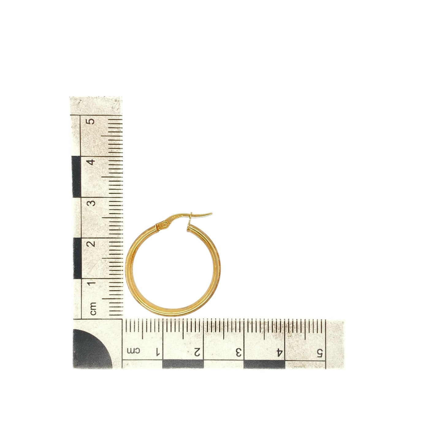 9ct Gold Patterned Hoop Creole Earrings