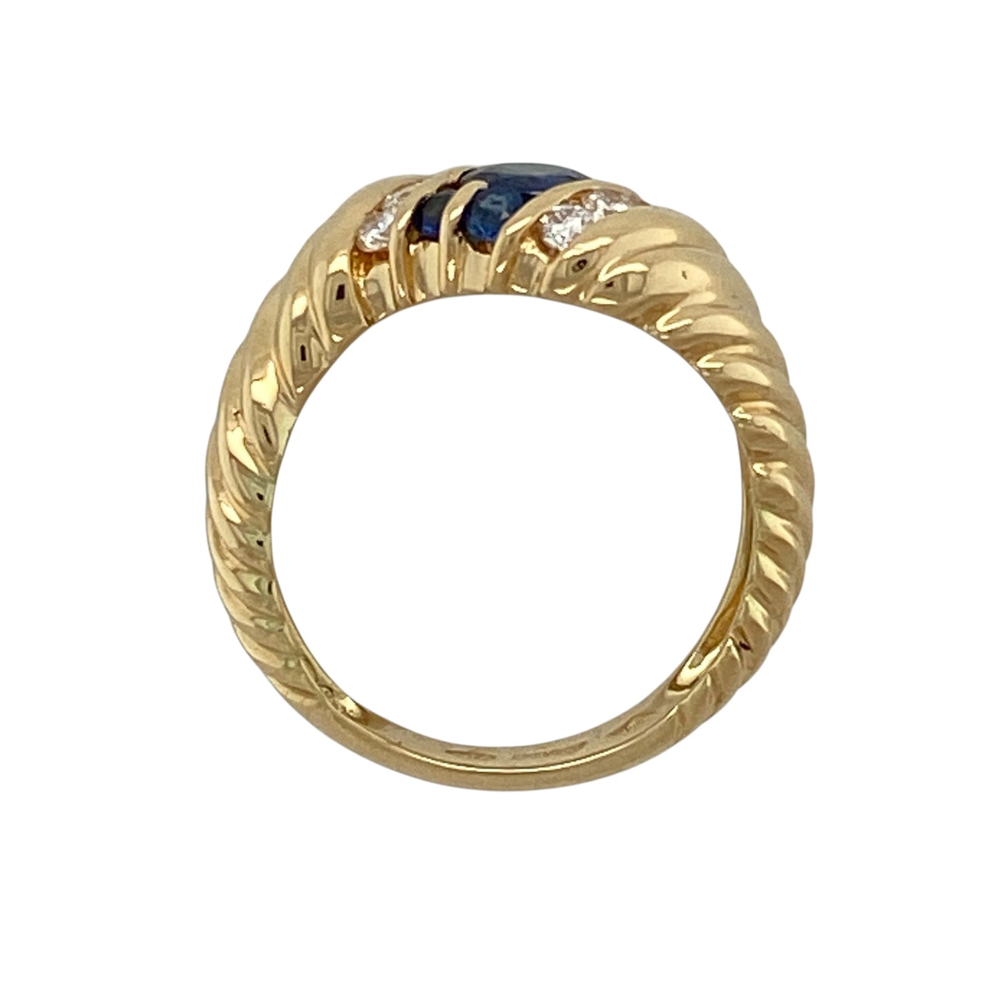 18ct Gold Diamond & Sapphire Ring