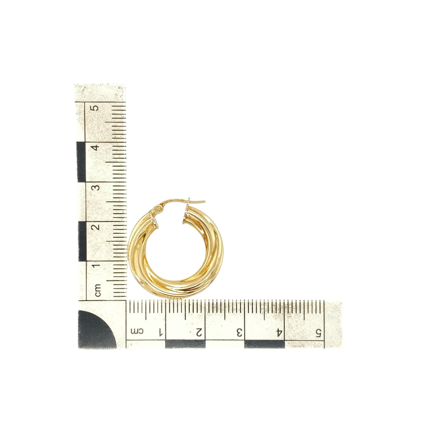 9ct Gold Twisted Hoop Creole Earrings