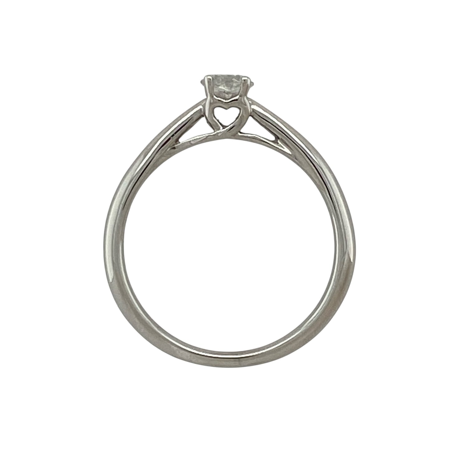 9ct White Gold & Diamond Solitaire Ring