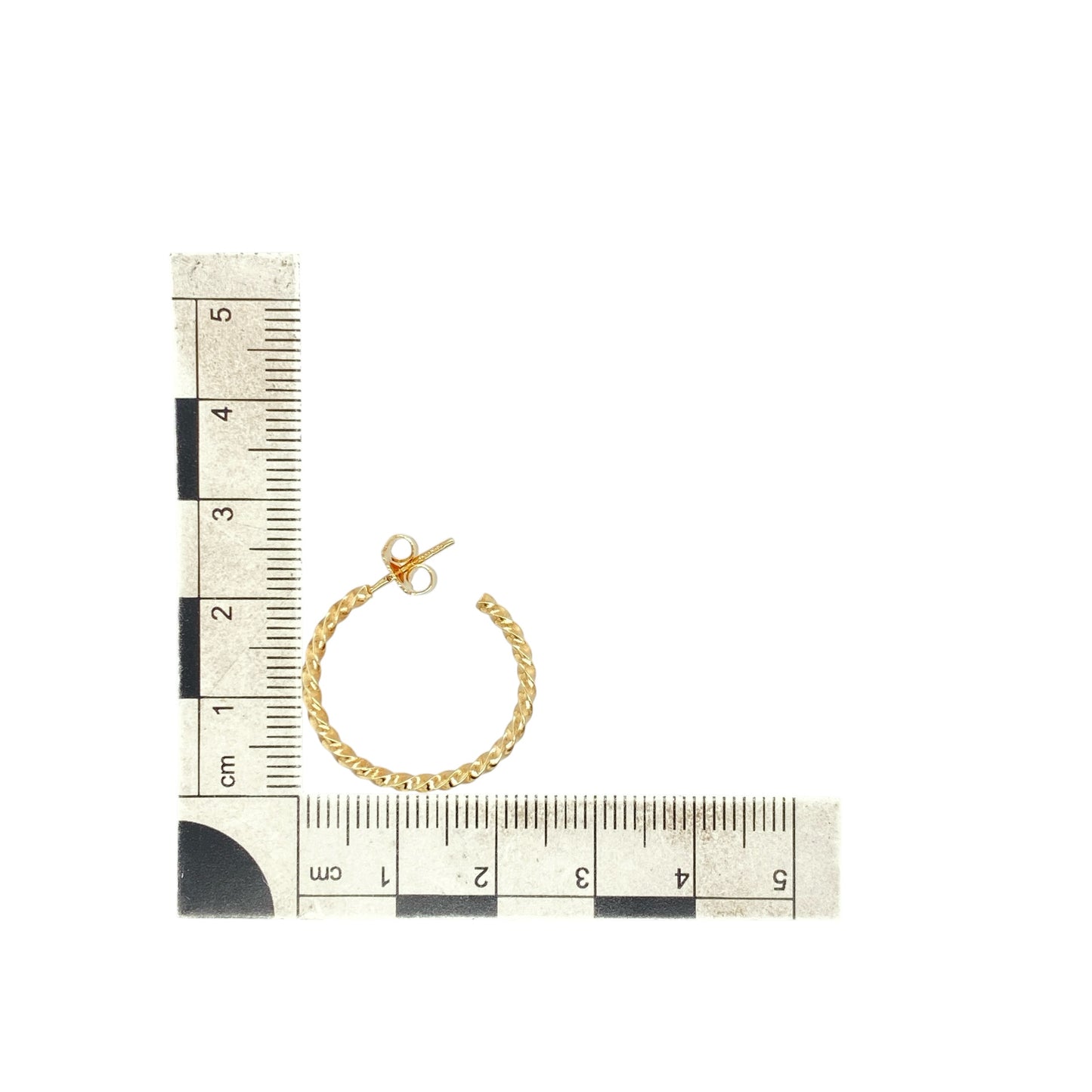 9ct Gold Twisted Half Hoop Earrings