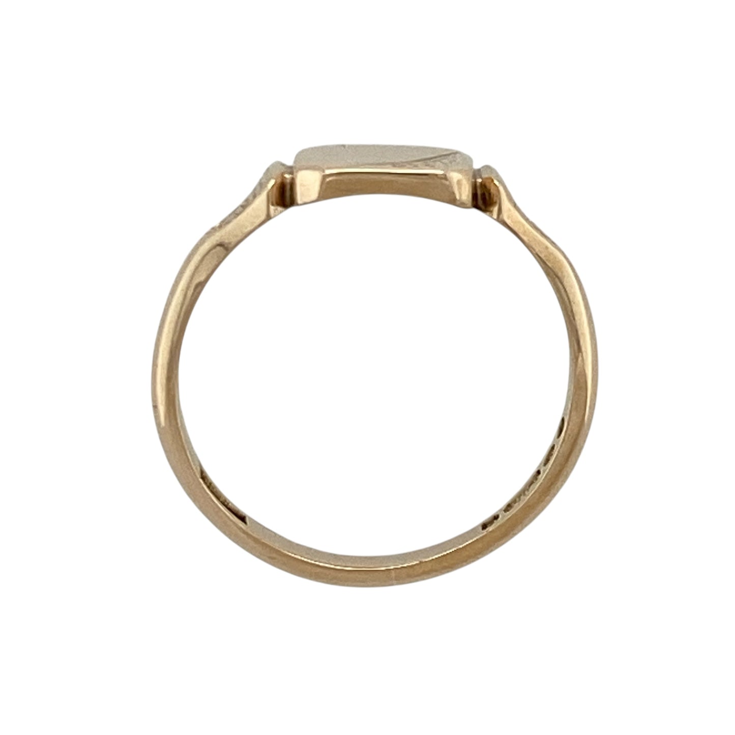 9ct Gold Patterned Square Signet Ring