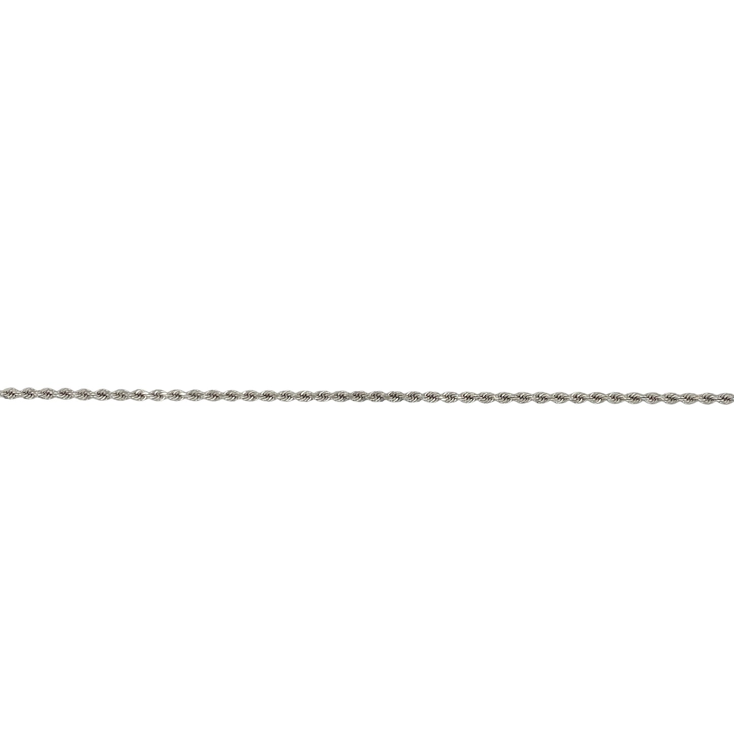 9ct White Gold 20" Rope Chain