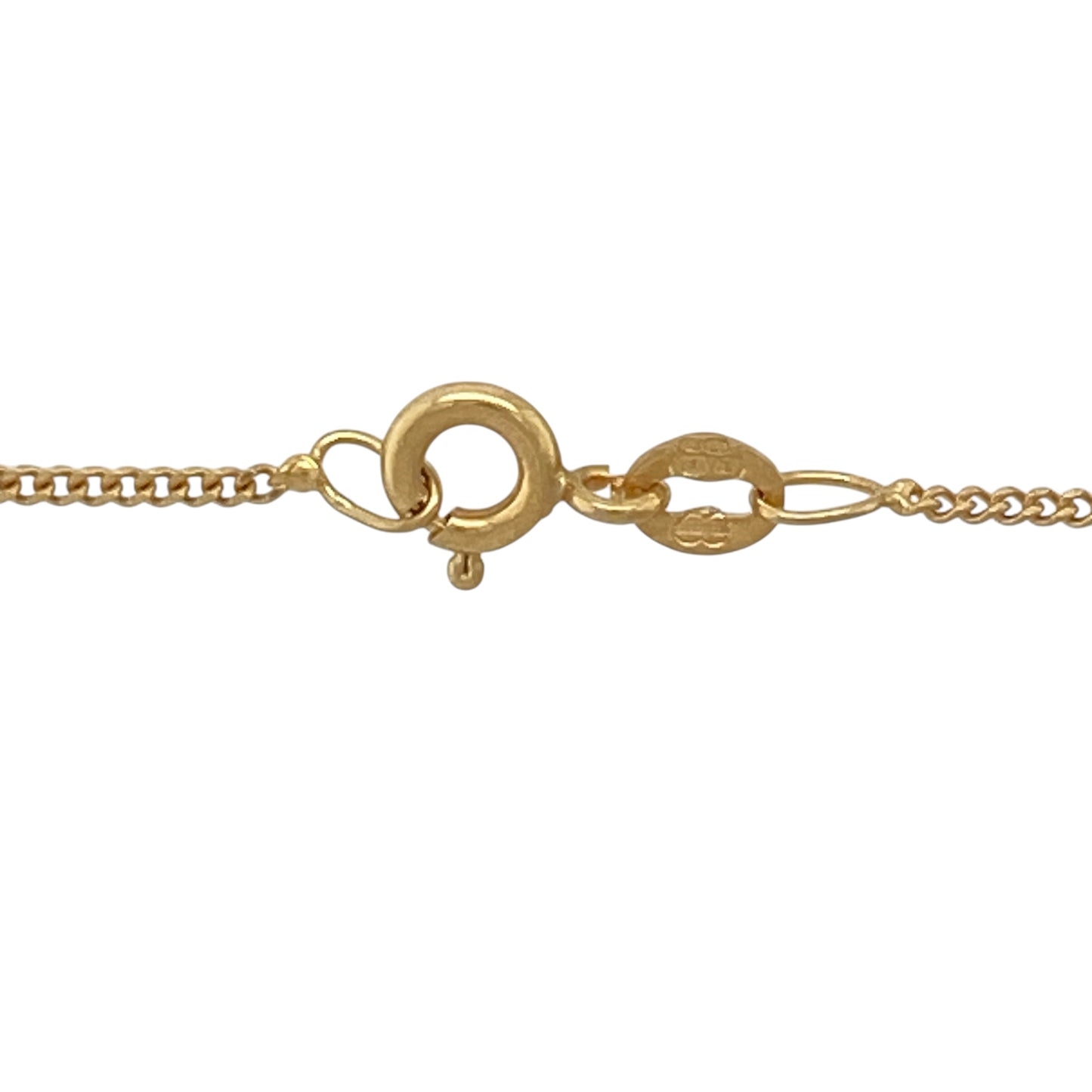 9ct Gold & Diamond Three Feathers Lovespoon 16" Necklace