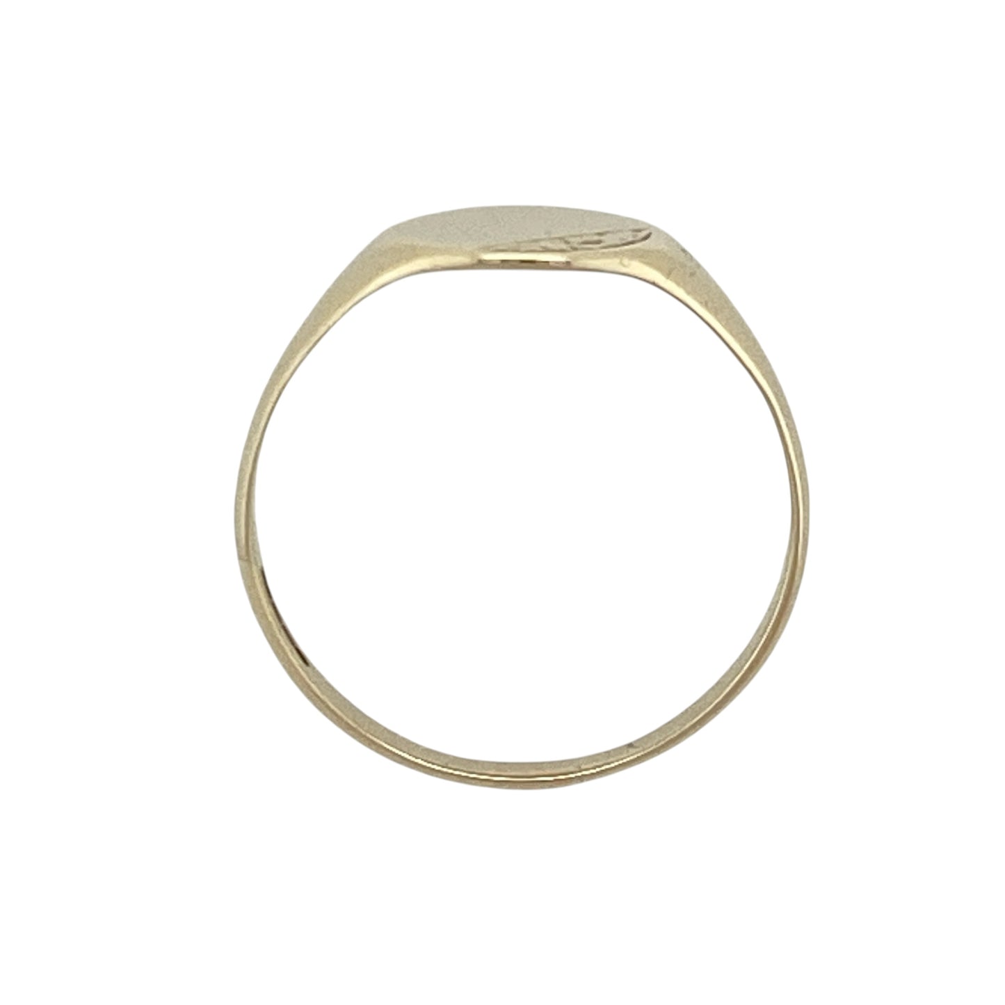 9ct Gold Patterned Oval Signet Ring
