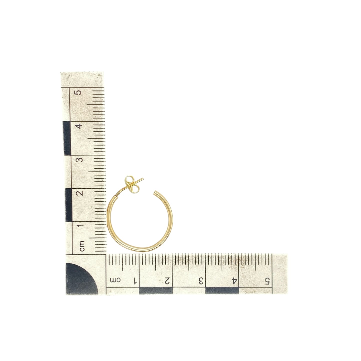 9ct Gold Patterned Half Hoop Earrings