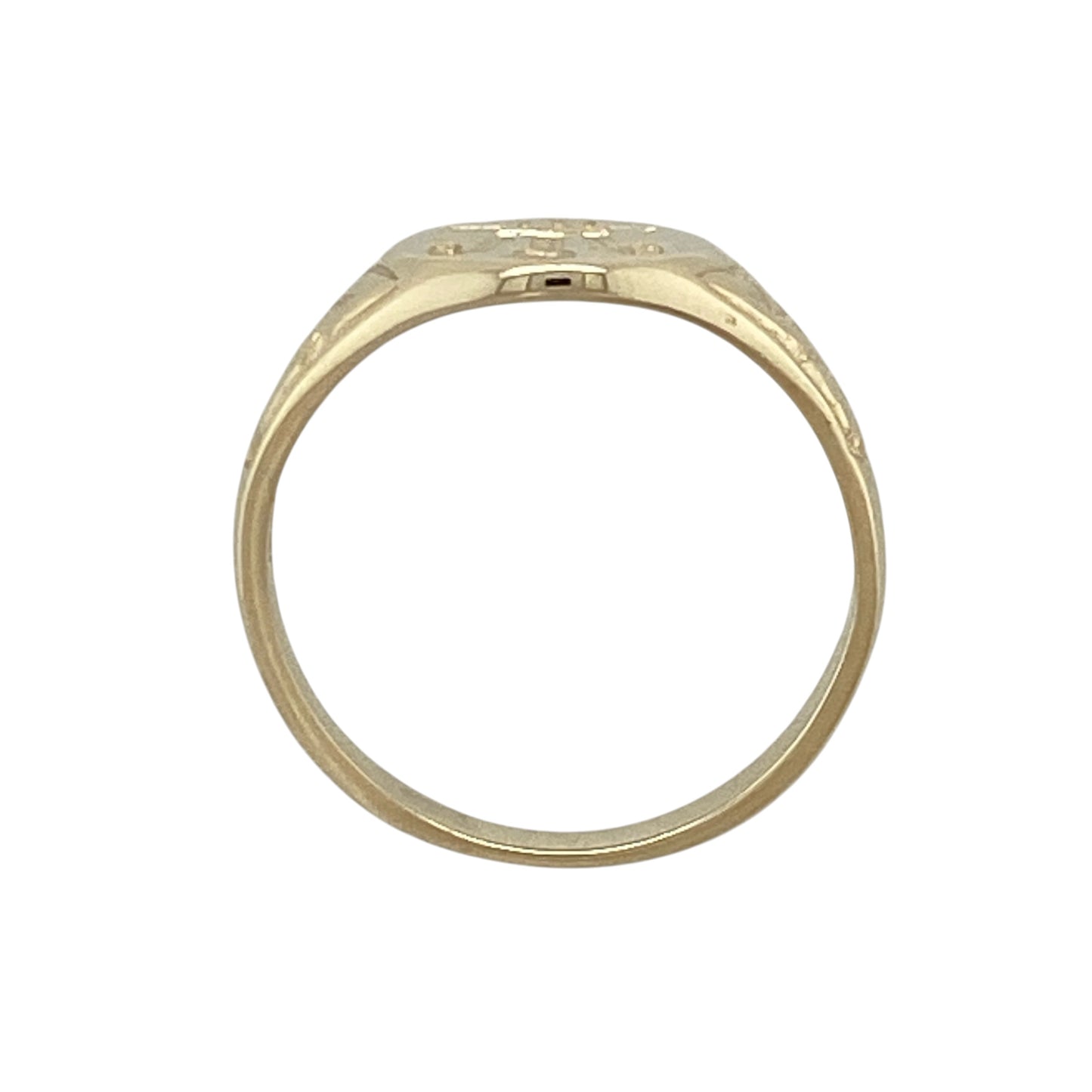 9ct Gold Welsh Three Feathers Oval Signet Ring