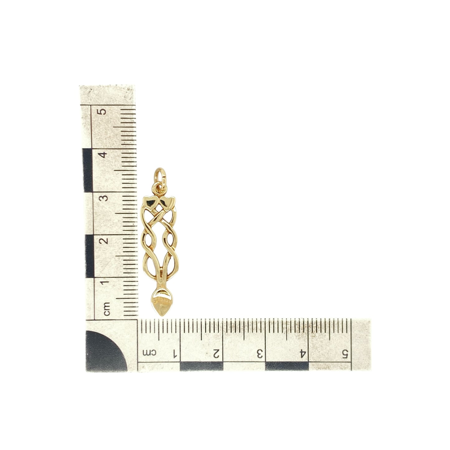 9ct Gold Heart Celtic Lovespoon Pendant