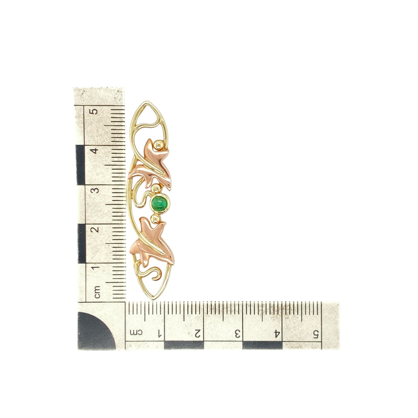 9ct Gold Clogau & Emerald Set Lady of Caerphilly Pendant