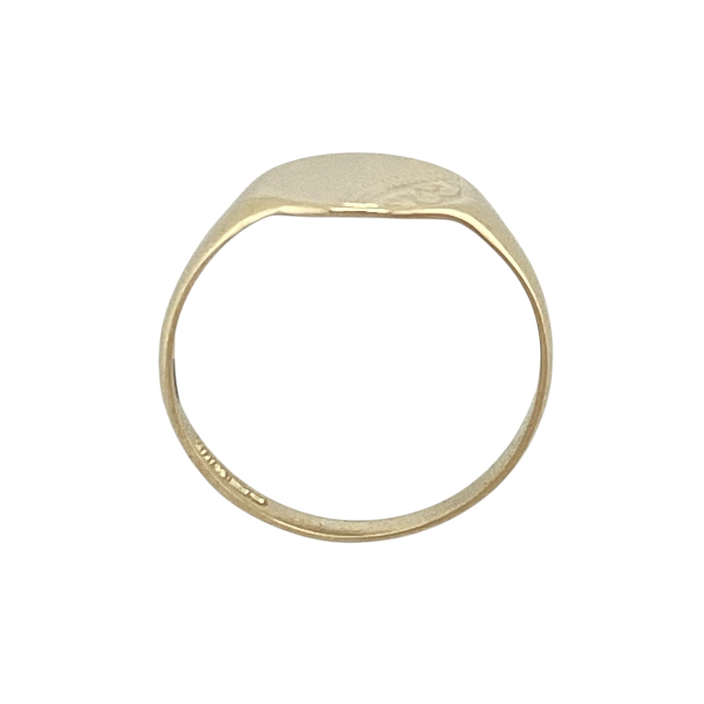 9ct Gold Patterned Oval Signet Ring