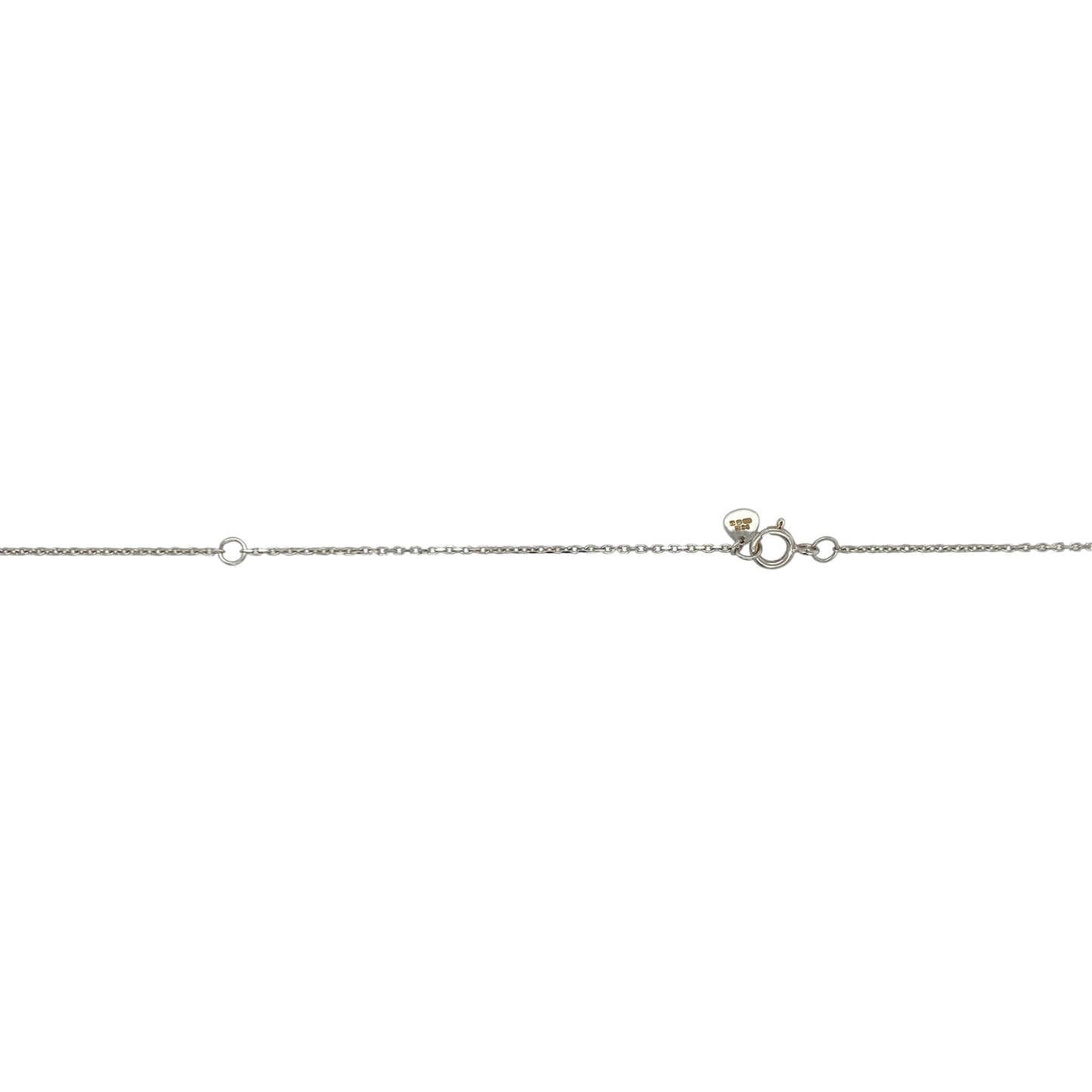 14ct White Gold & Blue Topaz Teardrop 16" - 18" Necklace