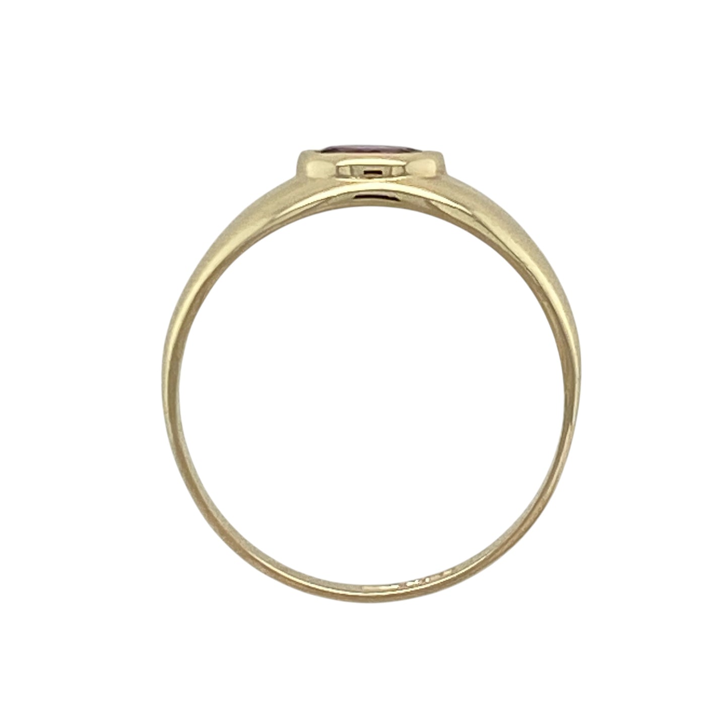 9ct Gold & Amethyst Band Ring