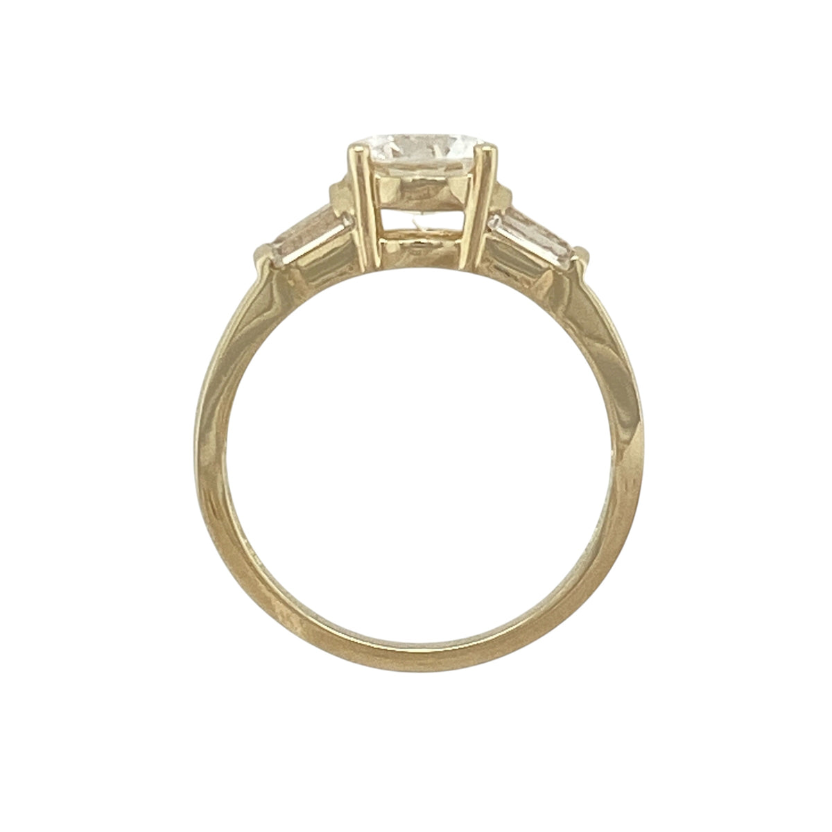 14ct Gold & Cubic Zirconia Solitaire Ring