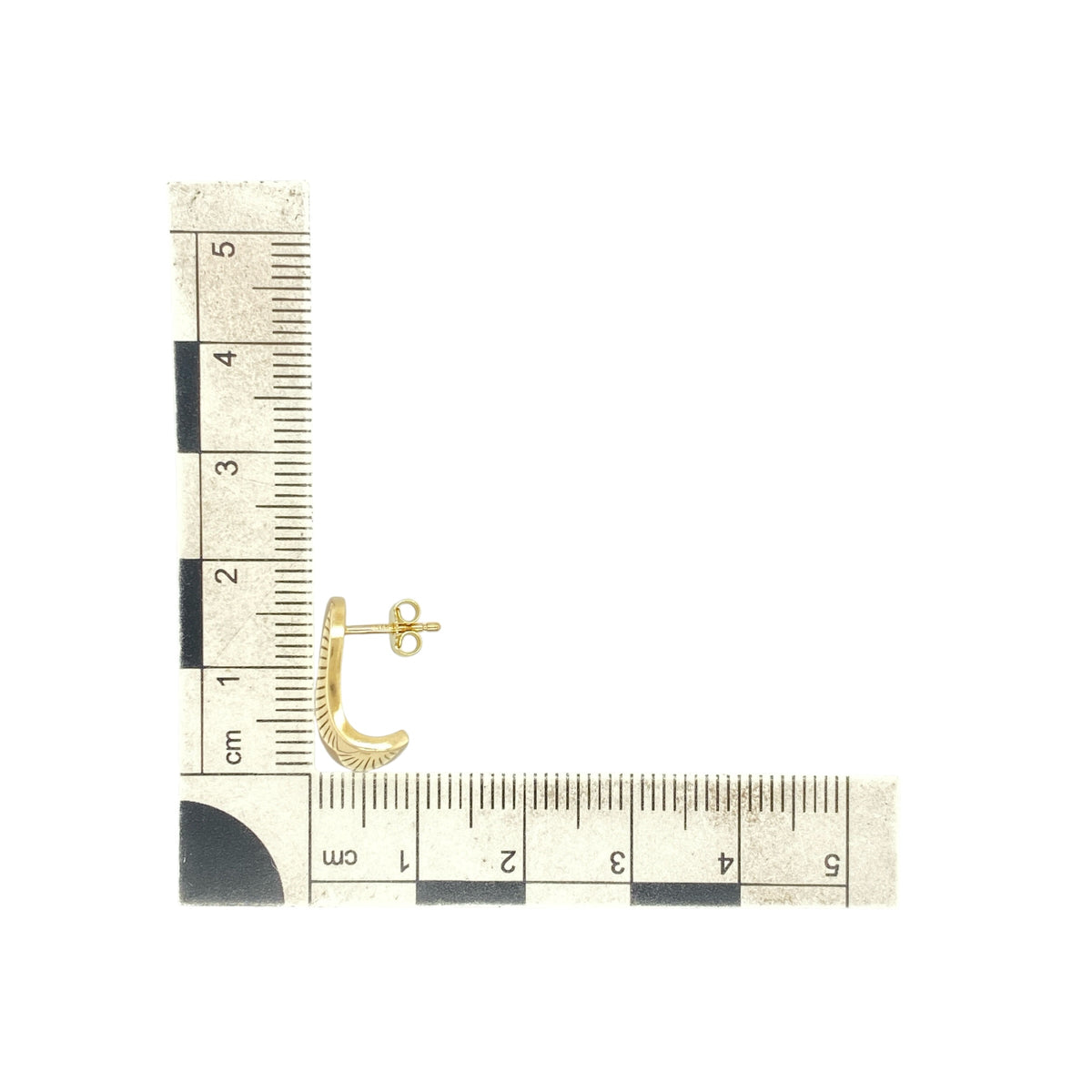 9ct Gold Wave Stud Earrings