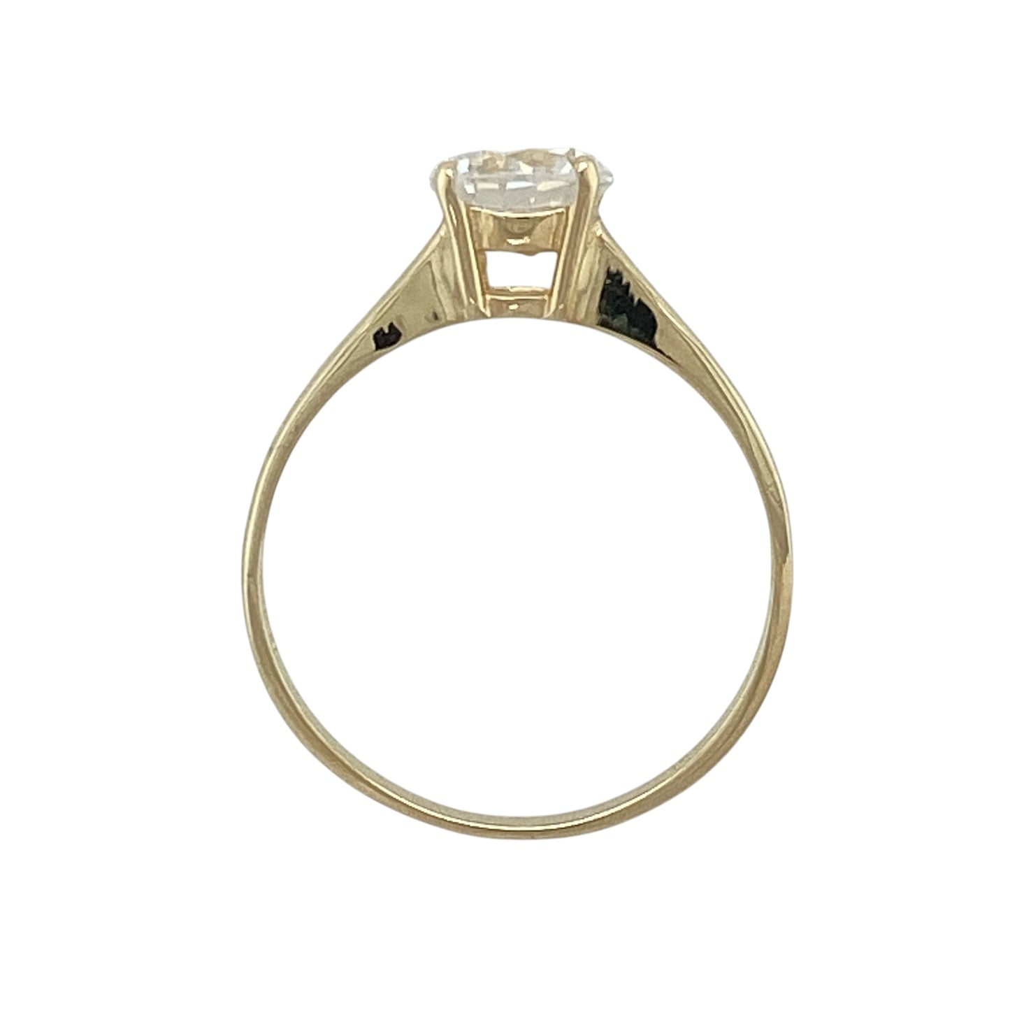 9ct Gold & Cubic Zirconia Solitaire Ring