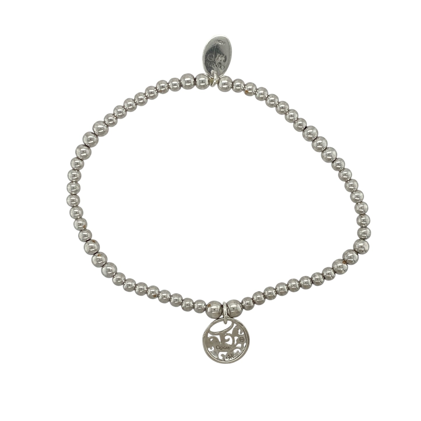 This pre-owned Clogau Affinity Tree of Life bracelet is a delicate sterling silver design, combining a stretchy beaded style with the iconic Tree of Life motif.
Design: Featuring a polished round charm decorated with Clogau’s distinctive Tree of Life design, this bracelet is finished with a delicate beaded stretchy band for comfortable everyday wear. The classic silver finish and meaningful Tree of Life detail create a versatile piece inspired by Welsh heritage.