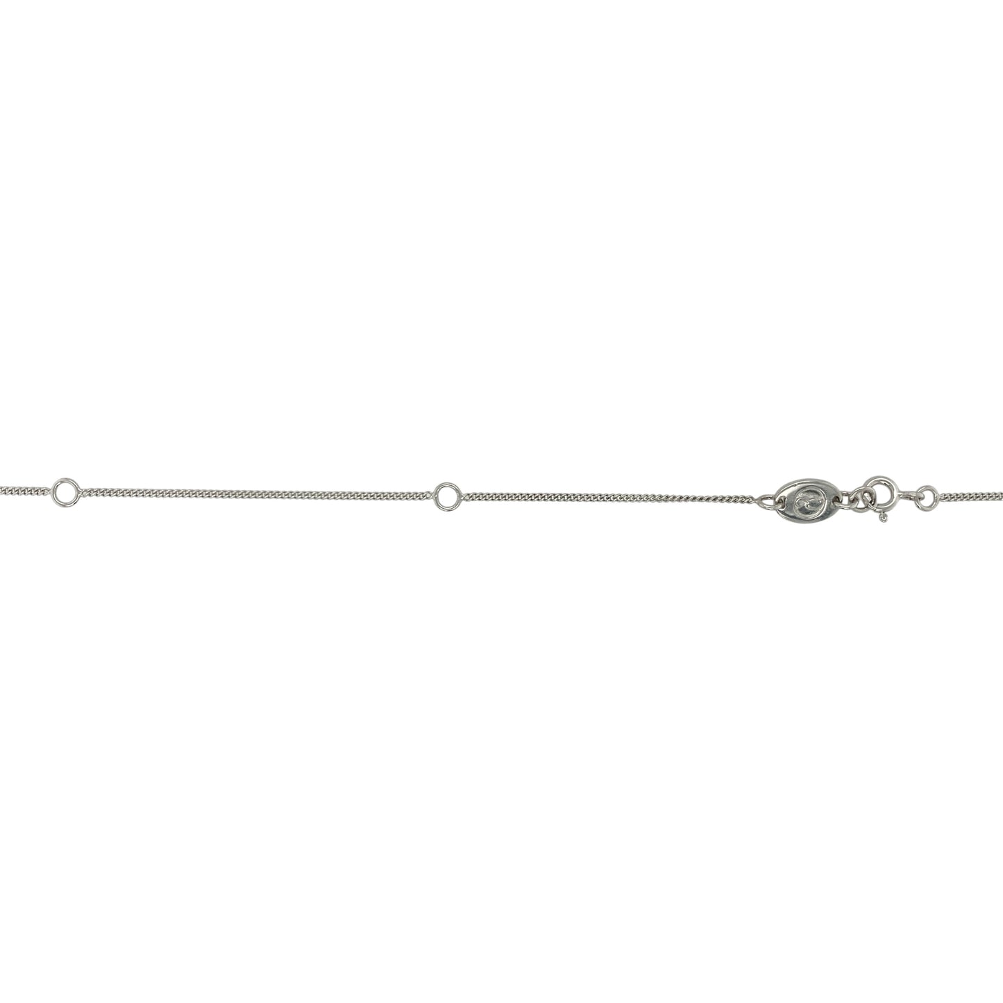 925 Silver & White Topaz Clogau Lovers Twist 18" - 22" Necklace
