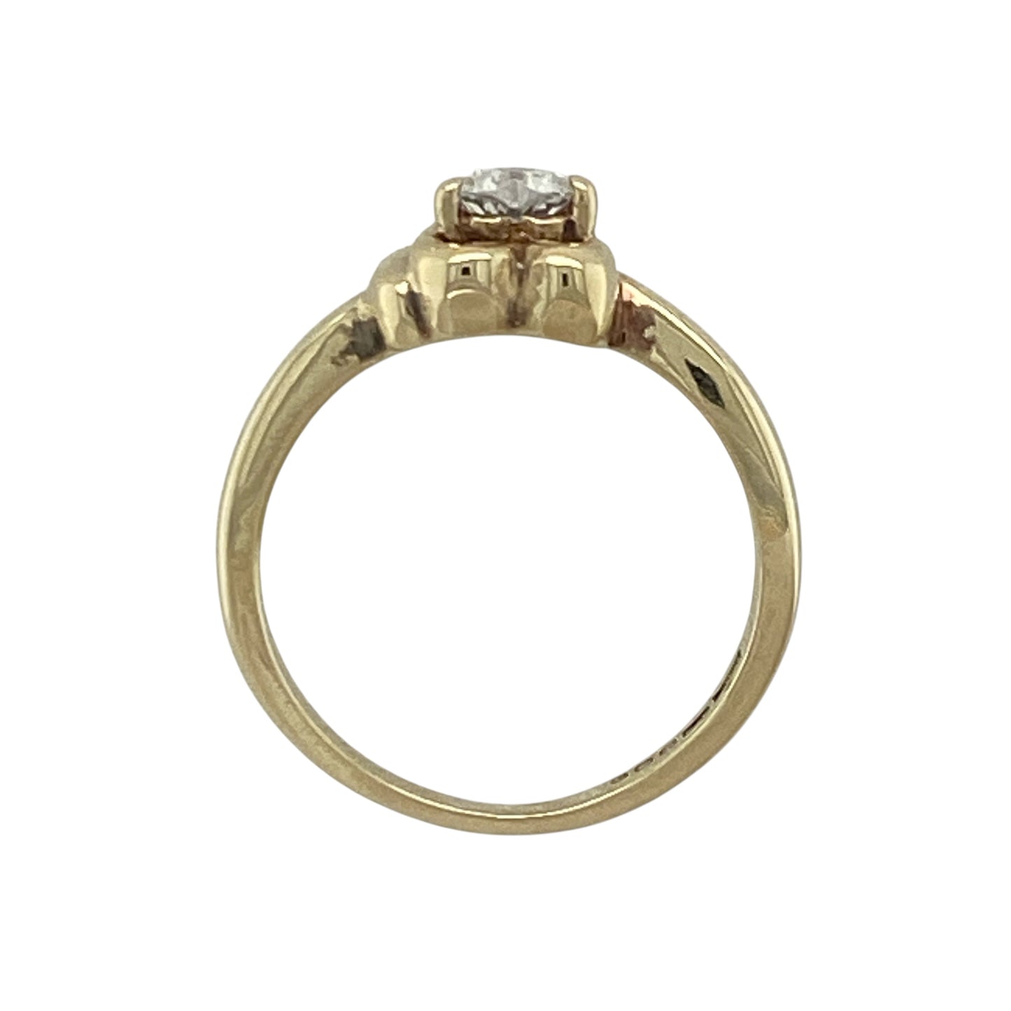 9ct Gold & Cubic Zirconia Heart Ring