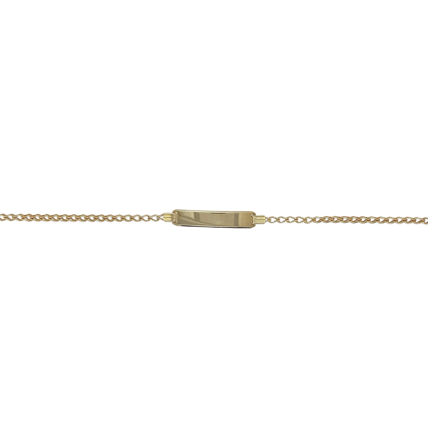 9ct Gold 7" Curb Identity Bracelet