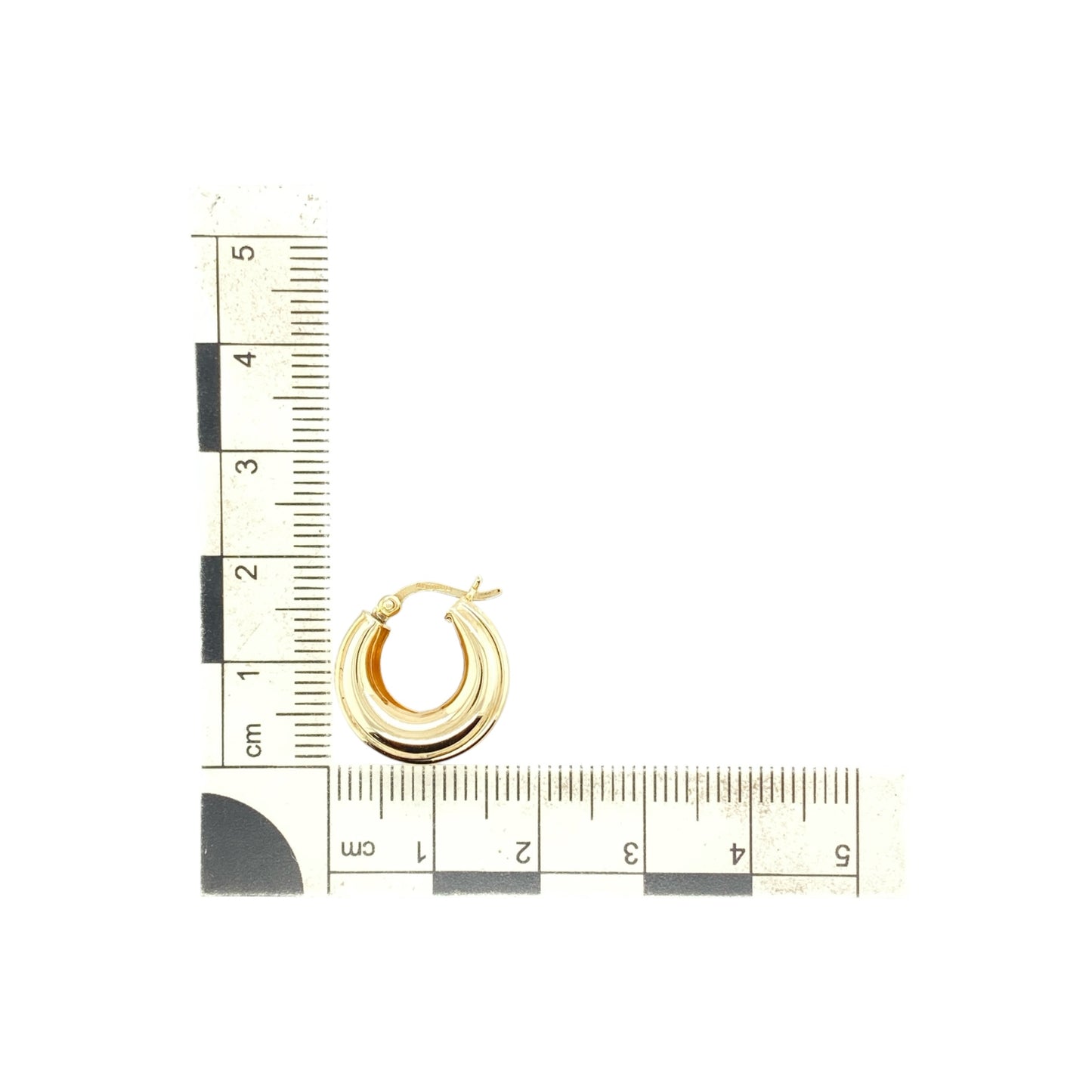 9ct Gold Wide Creole Earrings