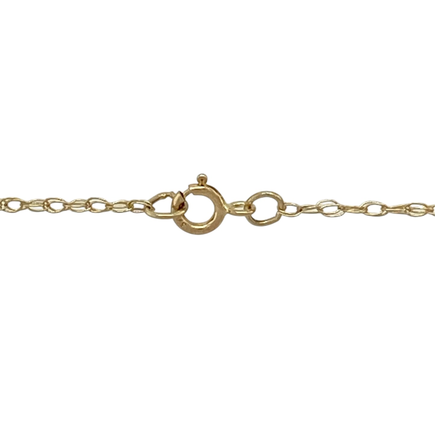 9ct Gold Footprint Oval Locket 19" Necklace