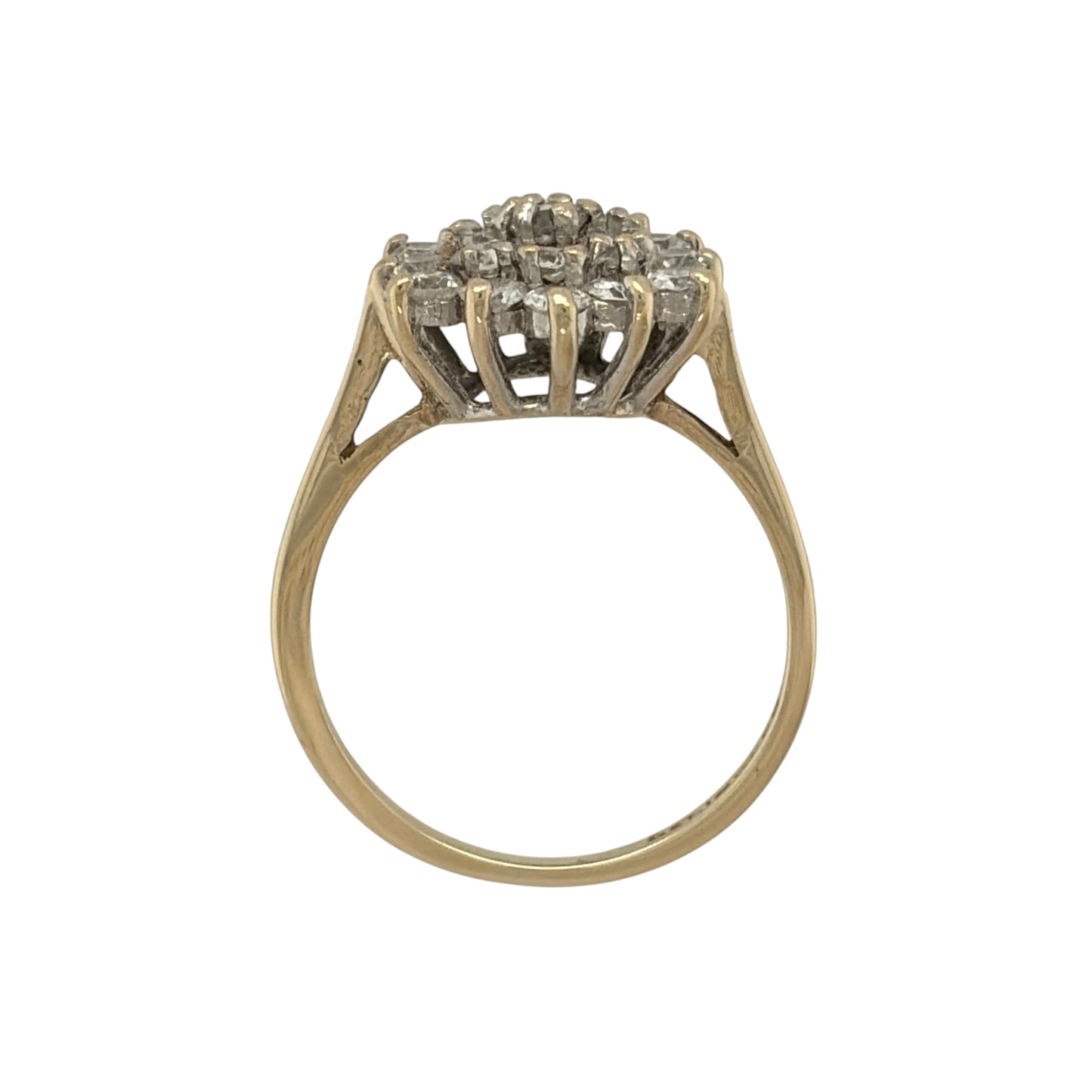 9ct Gold & Cubic Zirconia Cluster Ring