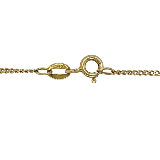 This pre-owned 18ct yellow gold curb chain is a classic and versatile design, featuring fine traditional curb links.
Design: Featuring a traditional curb link design, this chain has a fine profile finished in warm 18ct yellow gold.
Material: Made from 18-carat yellow gold.
Chain Detail: Curb links measure approximately 1mm wide.
Size & Weight: Chain measures approximately 18 inches long. Total weight 3.20 grams.