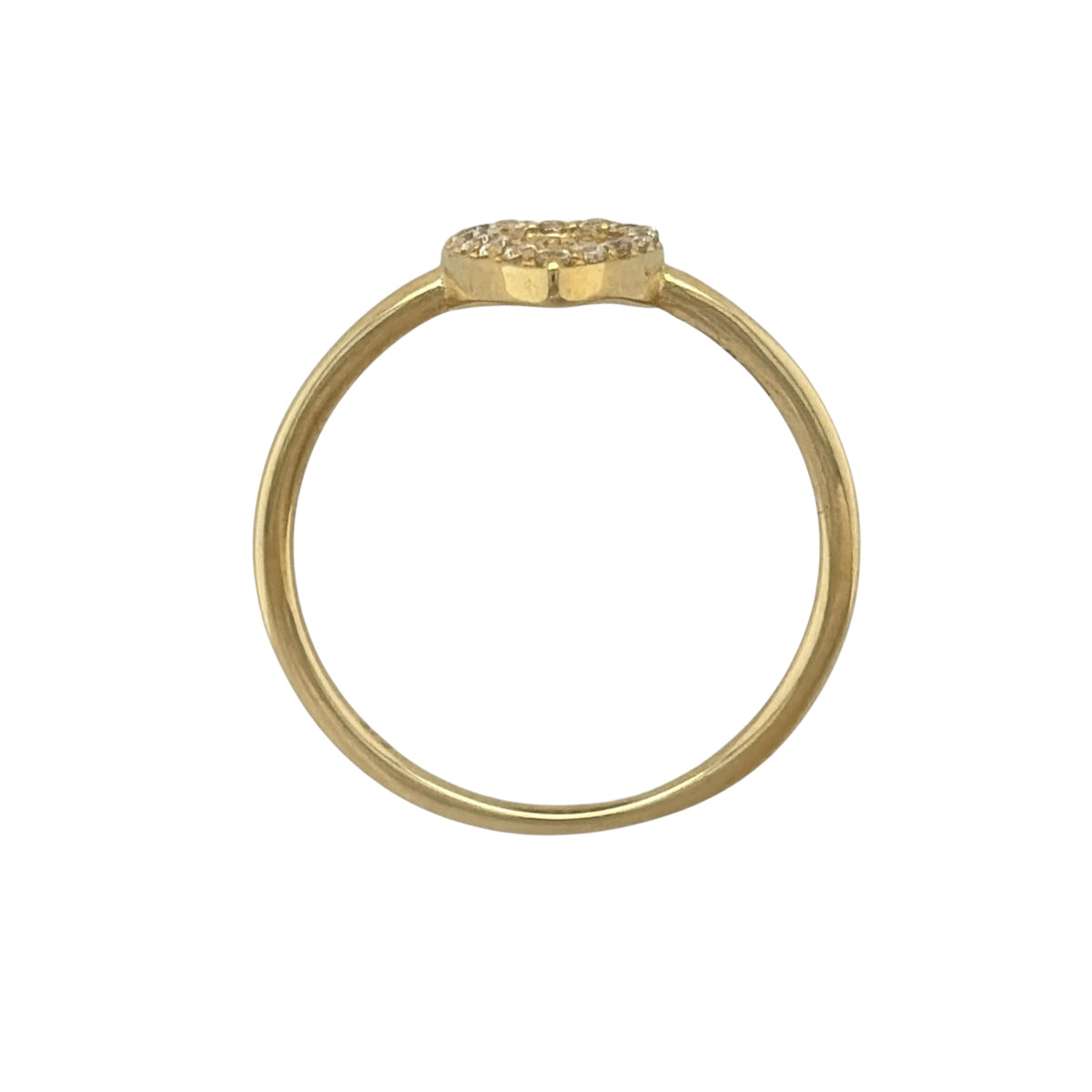 9ct Gold & Cubic Zirconia Cluster Teardrop Ring