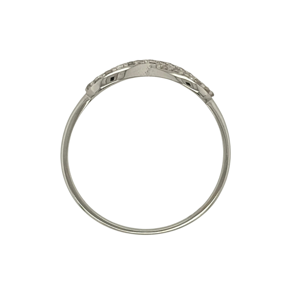 9ct White Gold & Cubic Zirconia Infinity Ring
