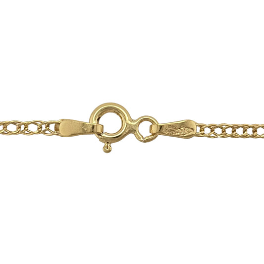 New 9ct Yellow Gold Double Chain with the approximate weight 1 gram and link width 1.7mm