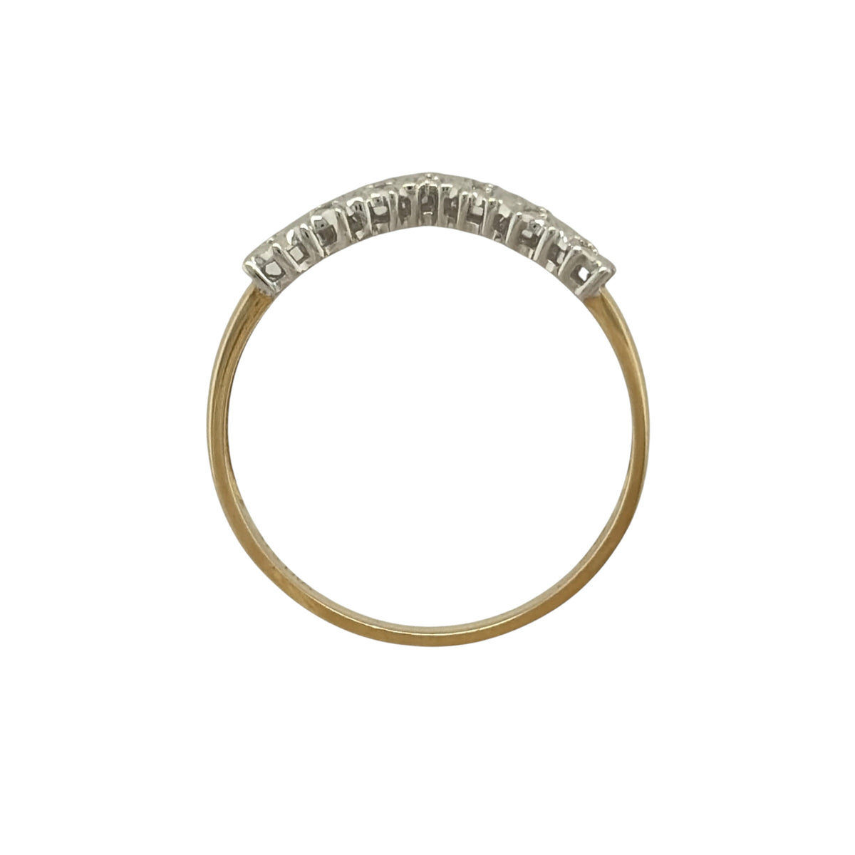 9ct Gold & Diamond Wishbone Ring