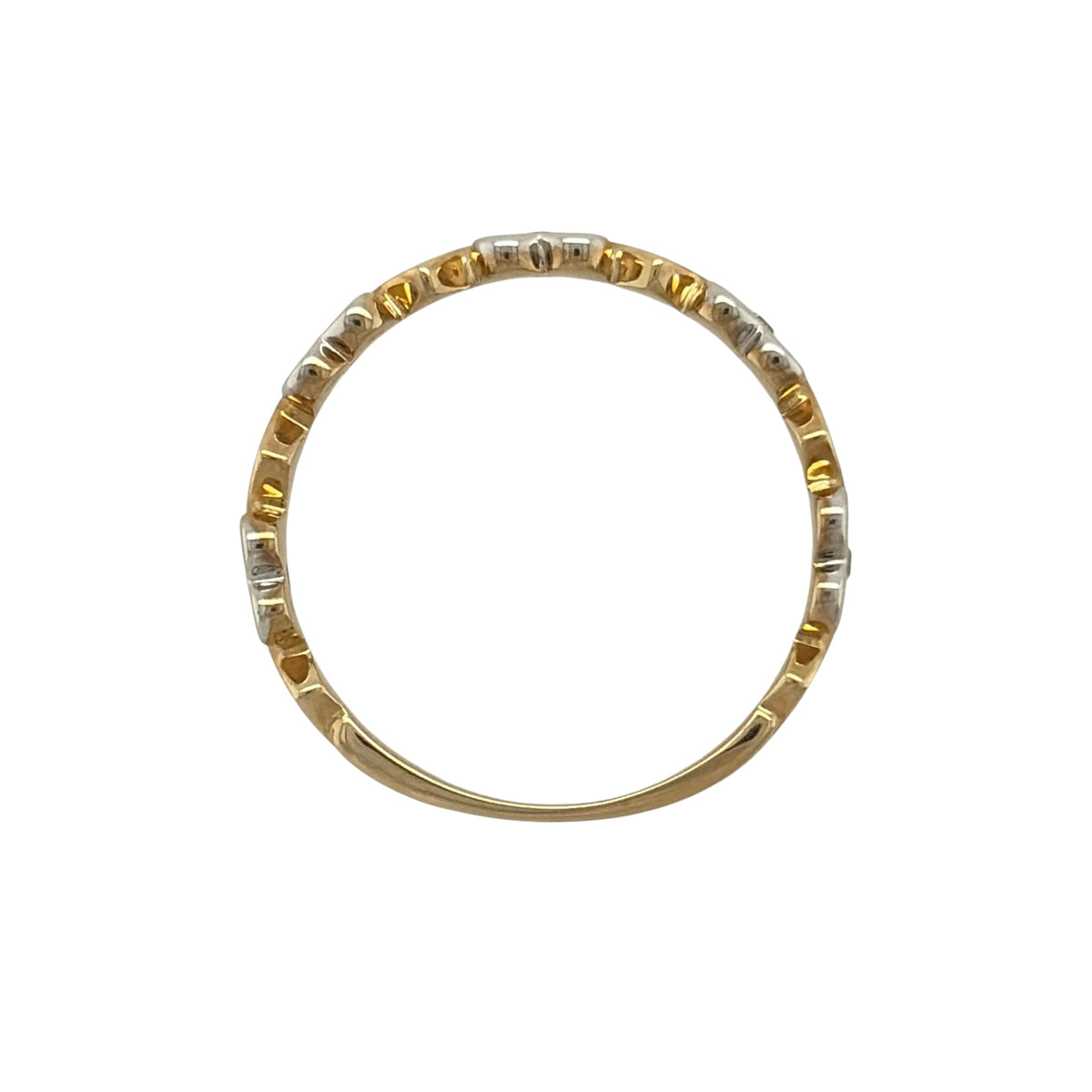 9ct Gold & Diamond Heart Band Ring