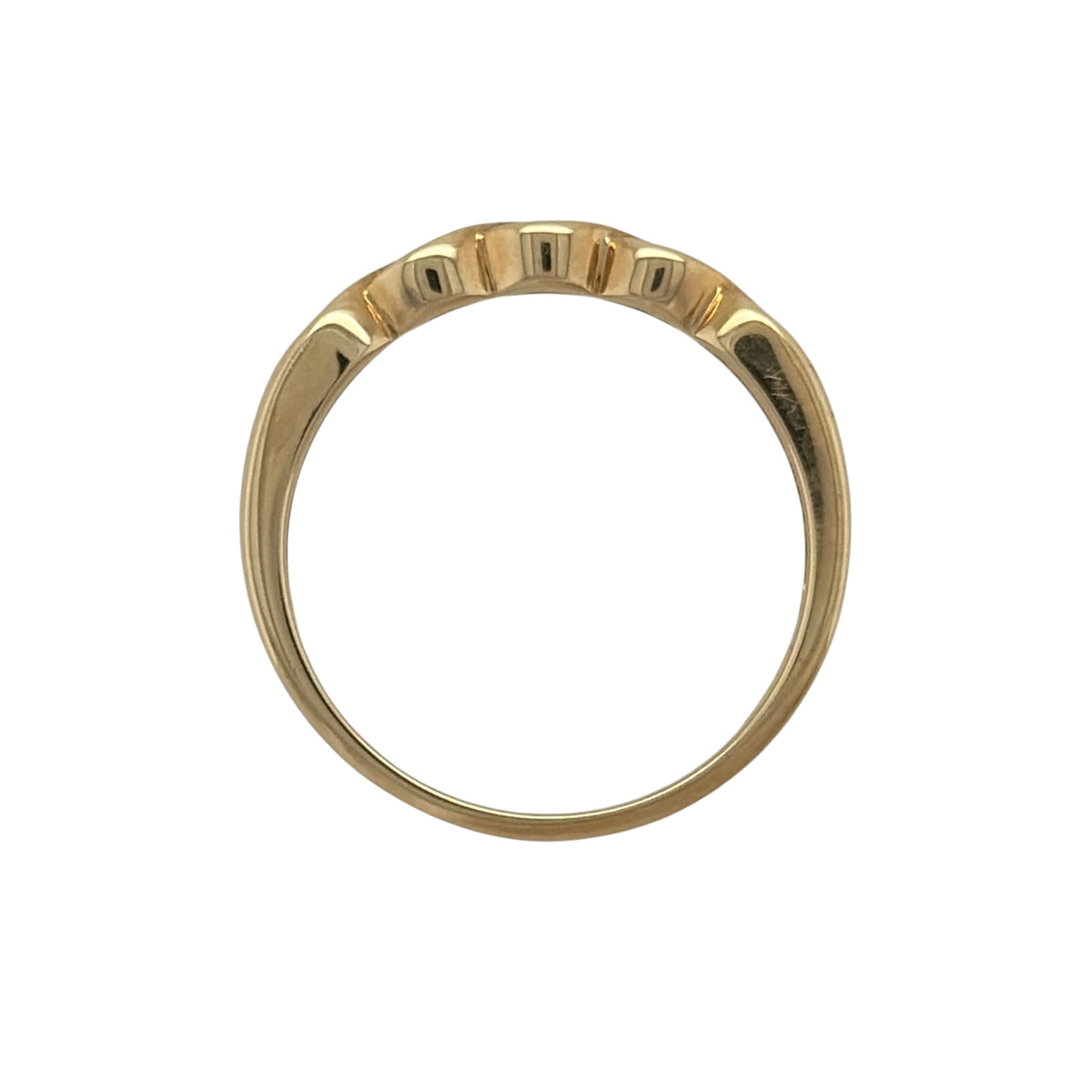 9ct Gold & Diamond Twist Band Ring