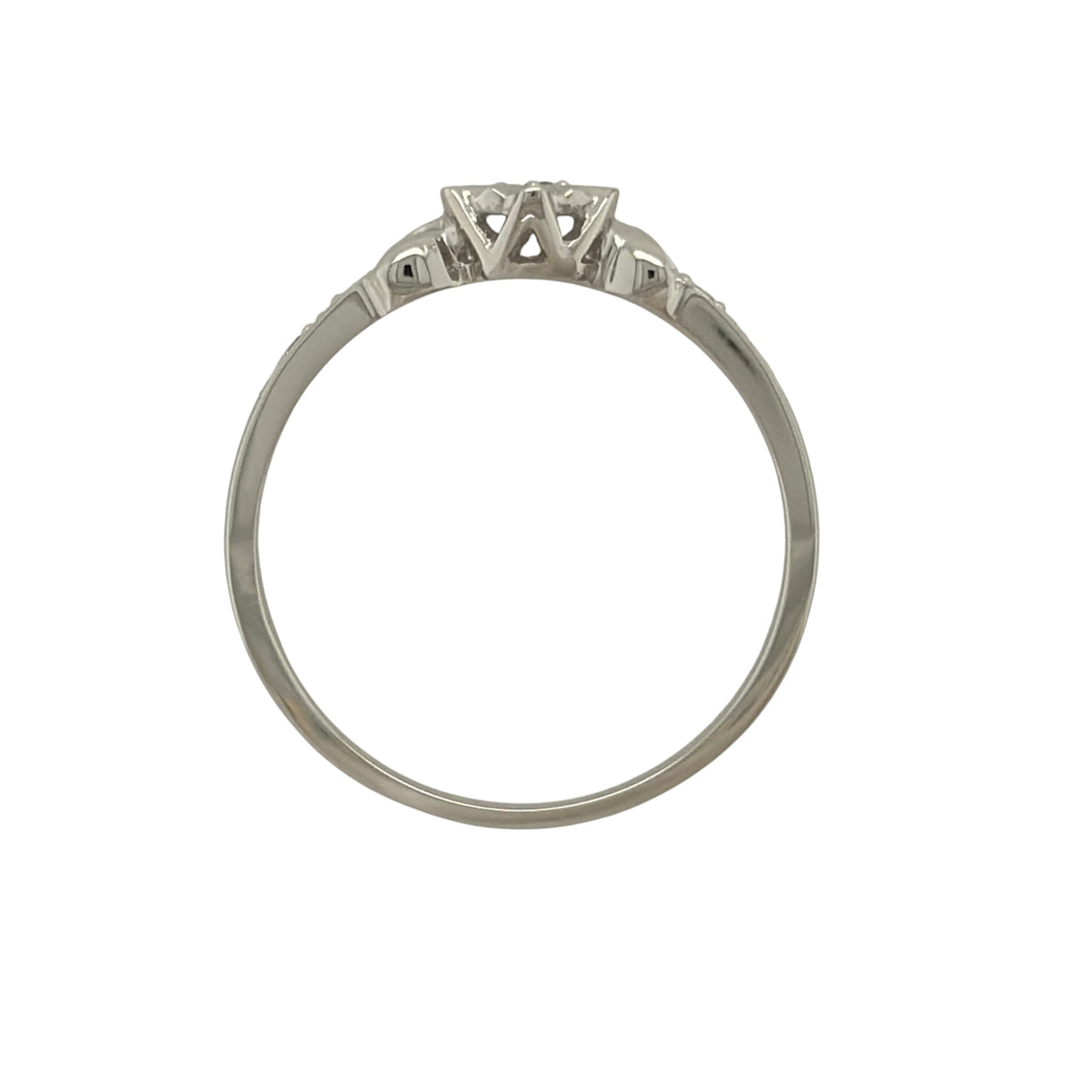 9ct White Gold & Diamond Solitaire Ring