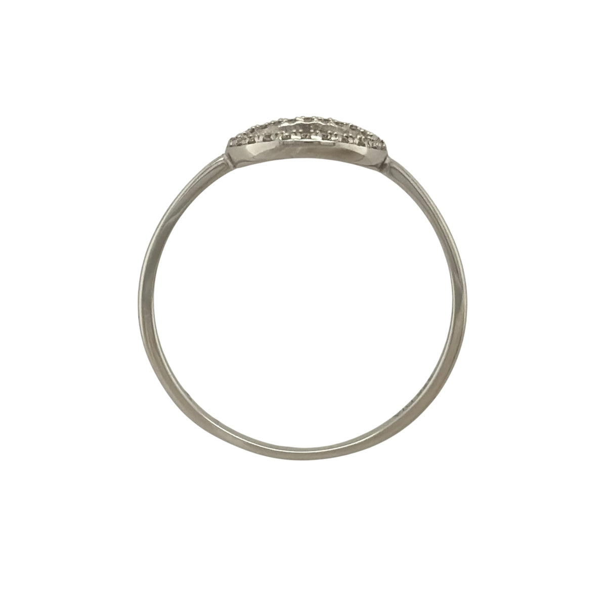 9ct White Gold & Diamond Circle Dress Ring