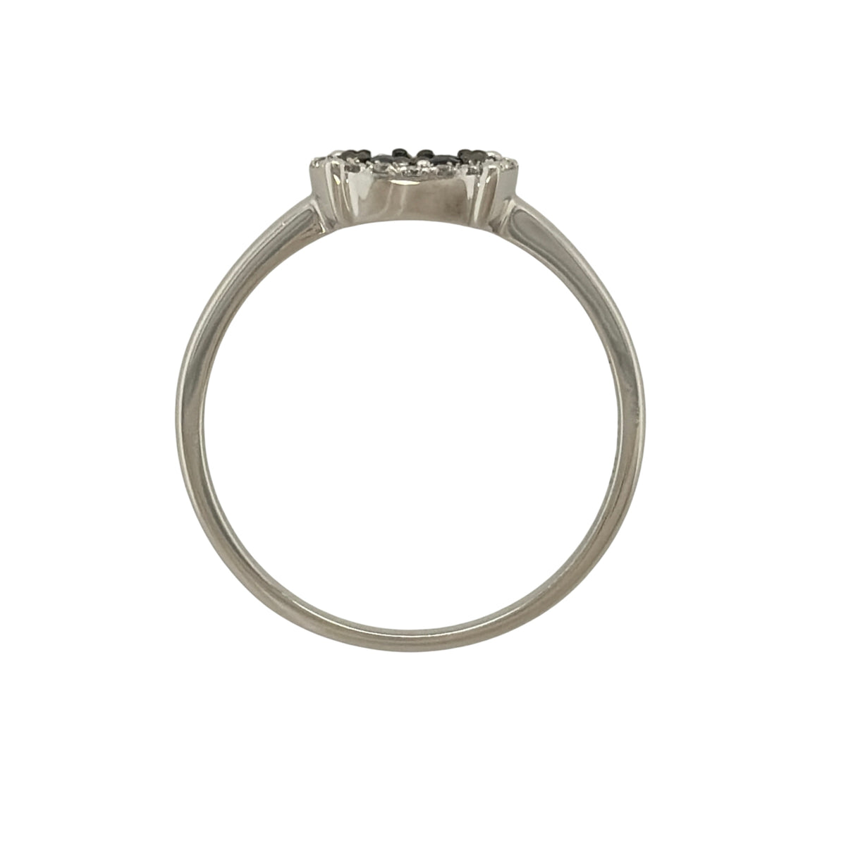 9ct White Gold Diamond & Sapphire Cluster Ring