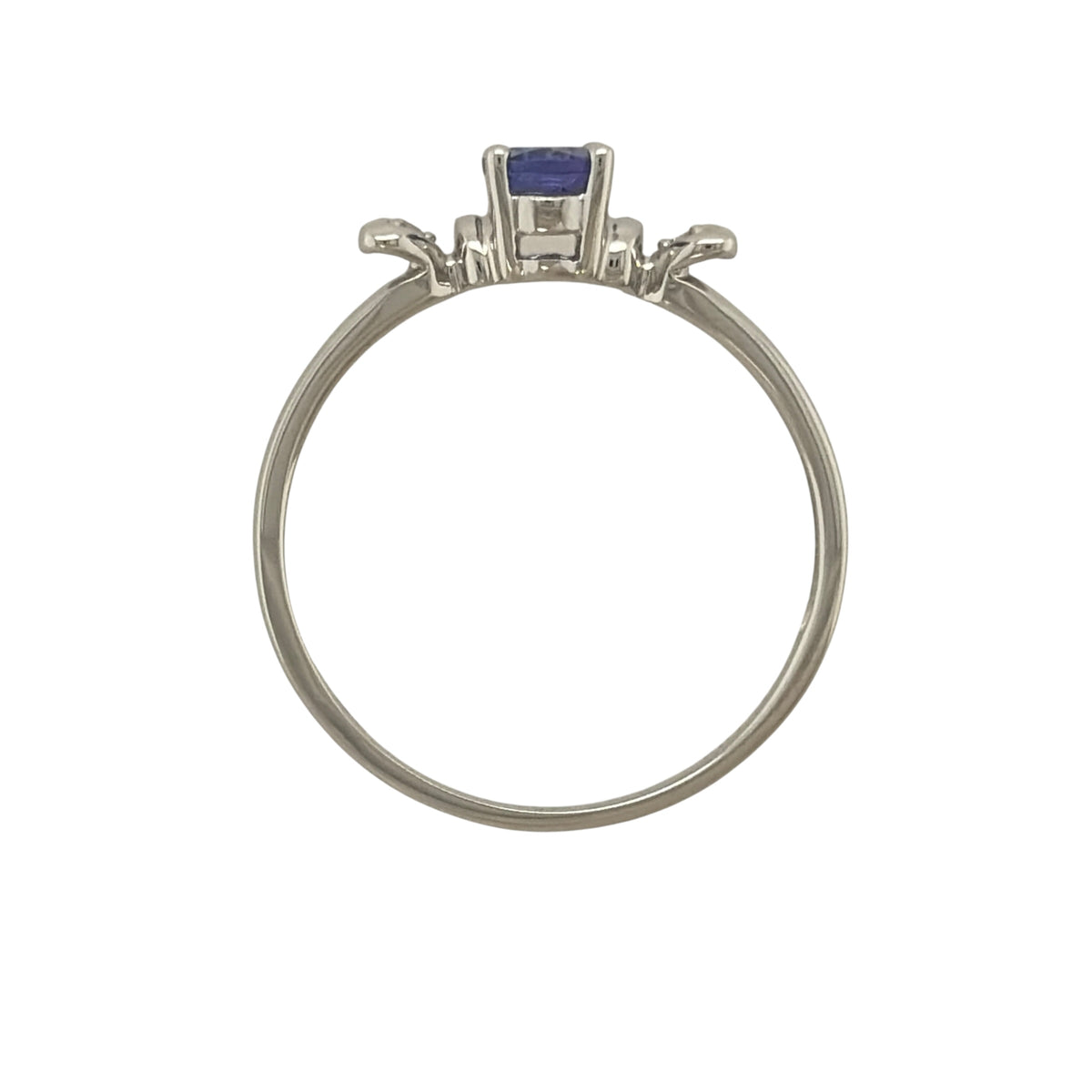 9ct White Gold Diamond & Tanzanite Ring
